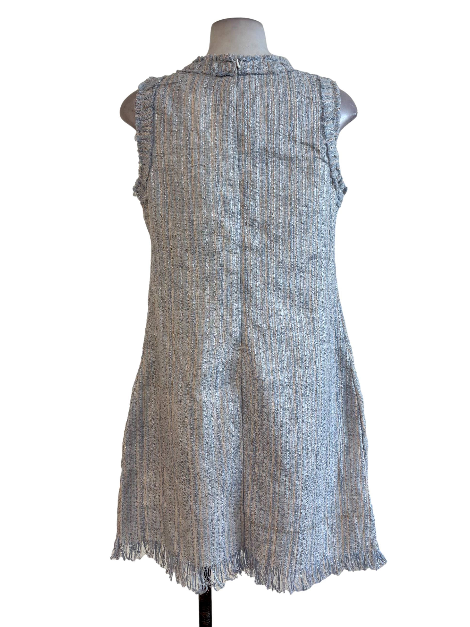 Light Blue Tweed Dress