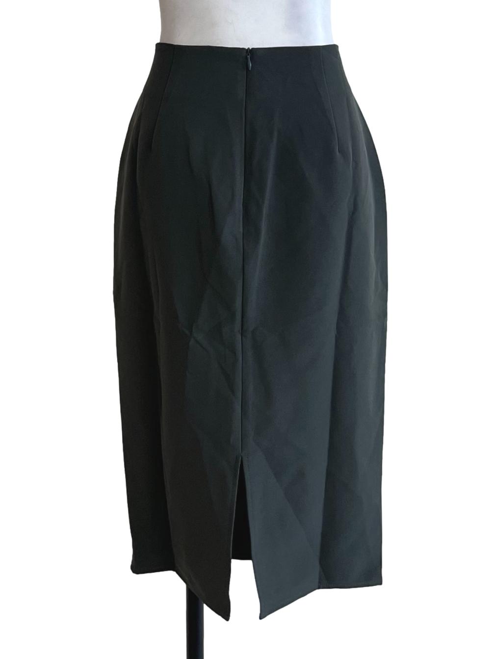 Spruce Blue High-Waisted Pencil Skirt