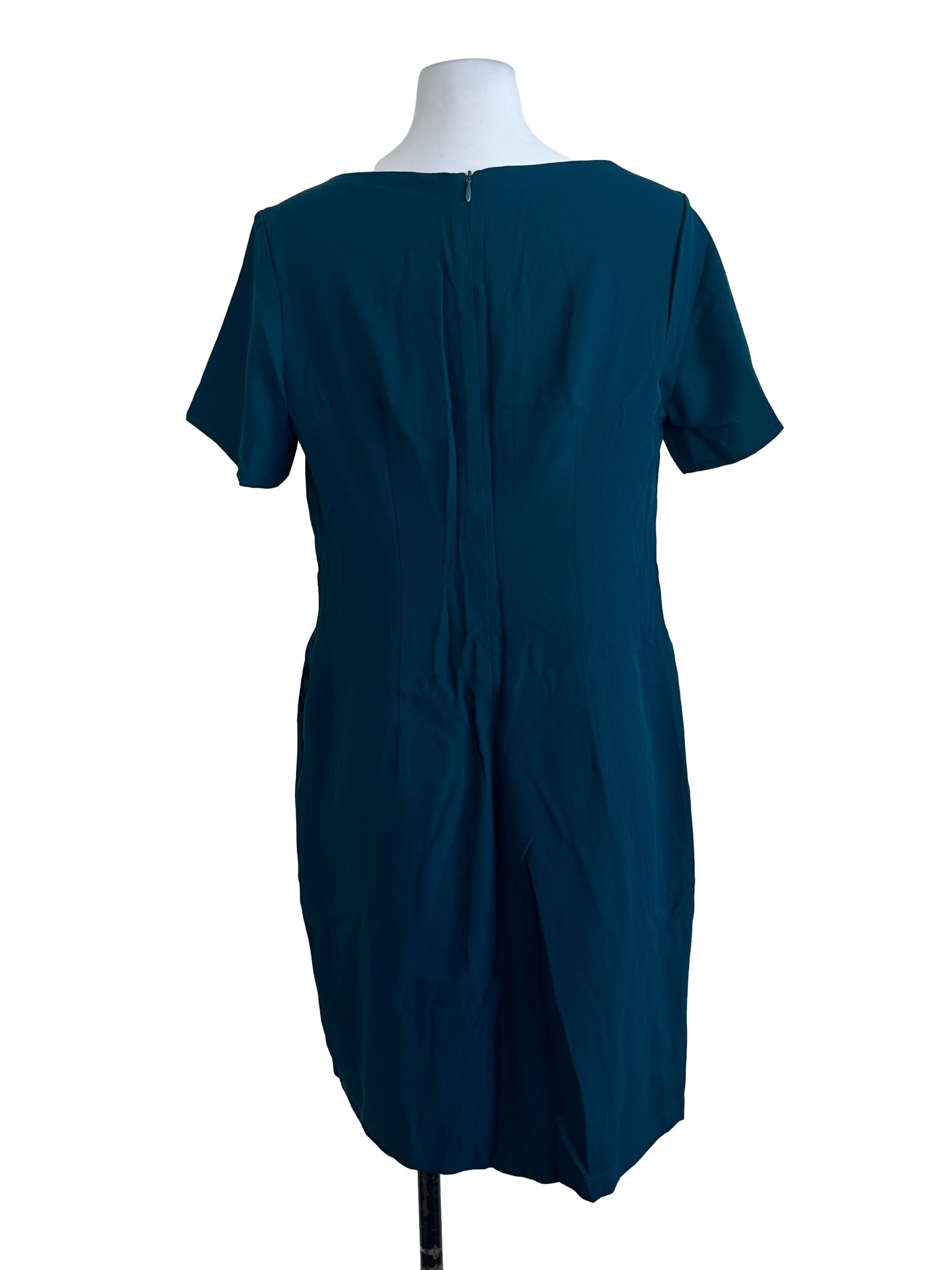 Teal Green Plain Dress