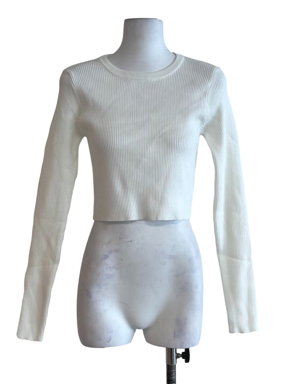 White Jewel Neckline Blouse