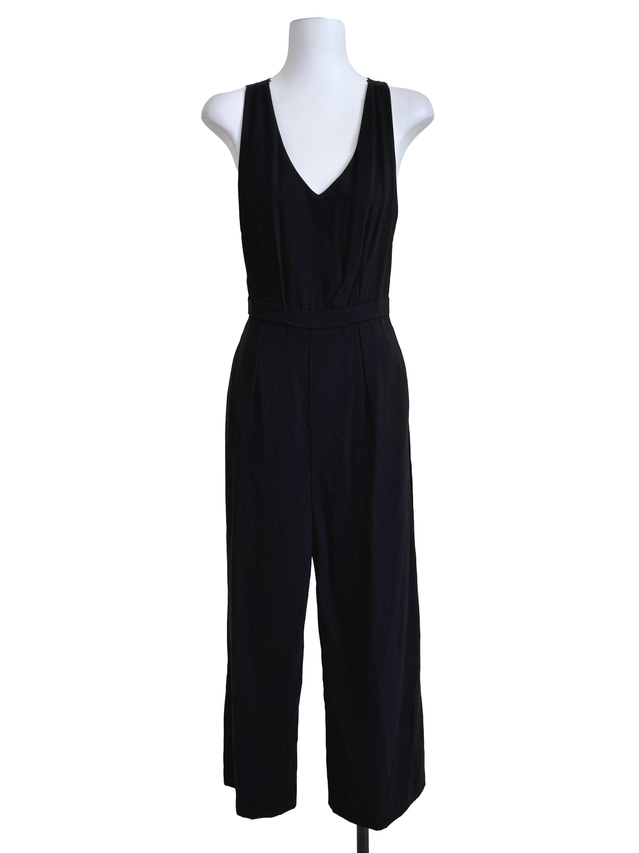 Black V-Neck Jumpsuit
