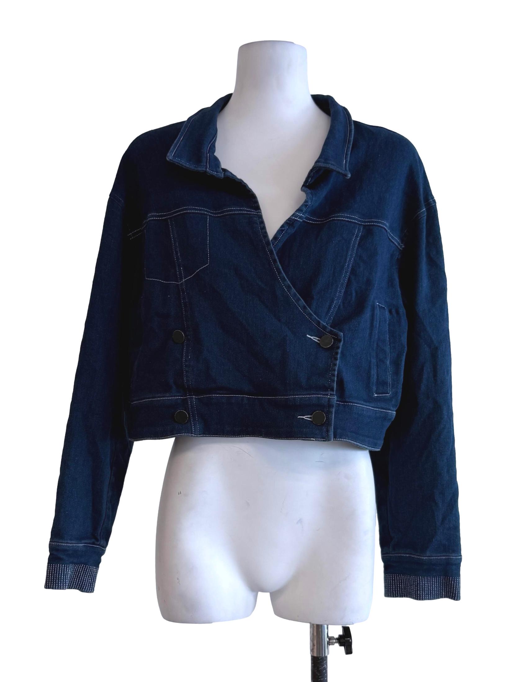 Blue Denim Crop Tops
