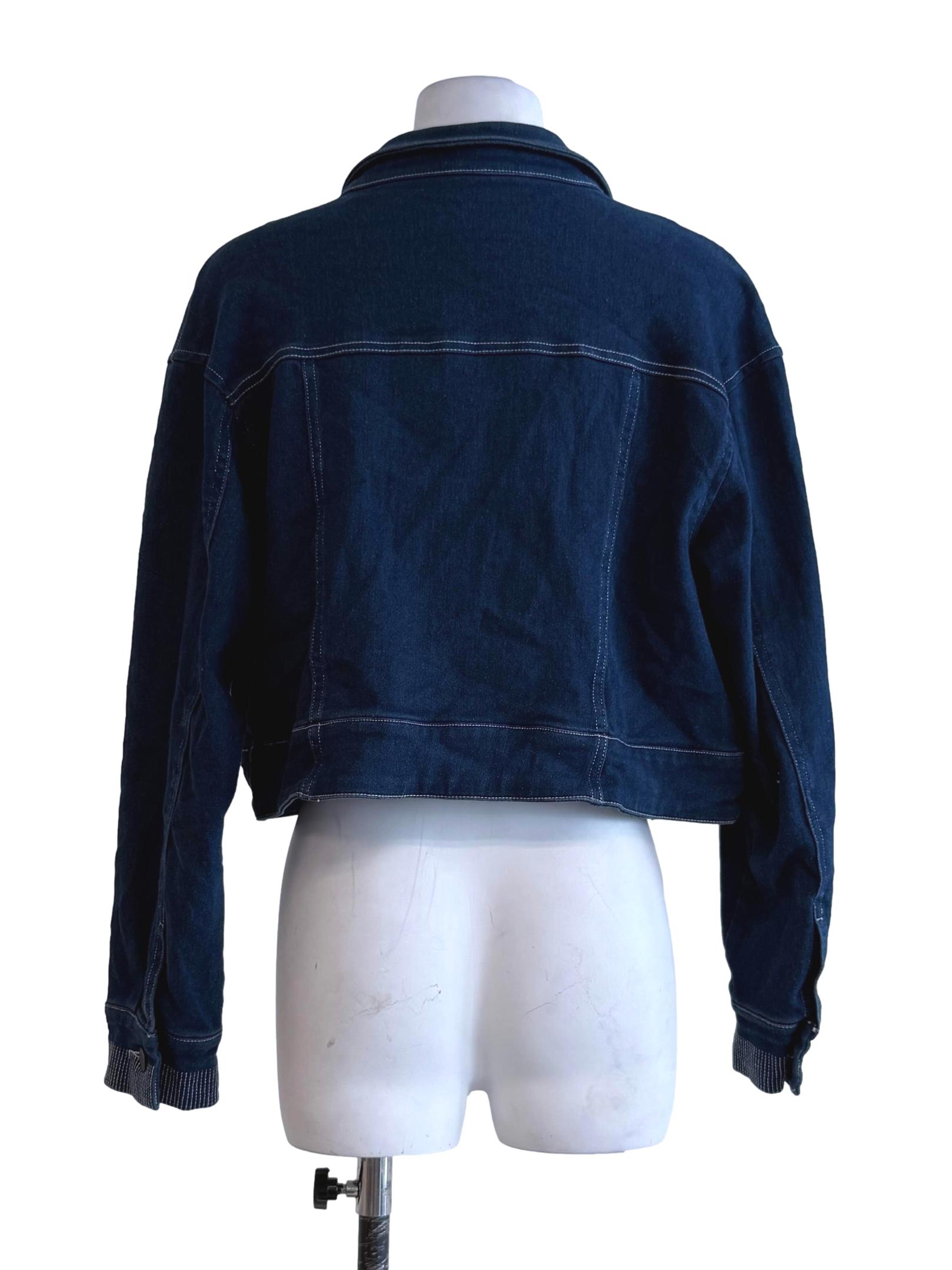 Blue Denim Crop Tops