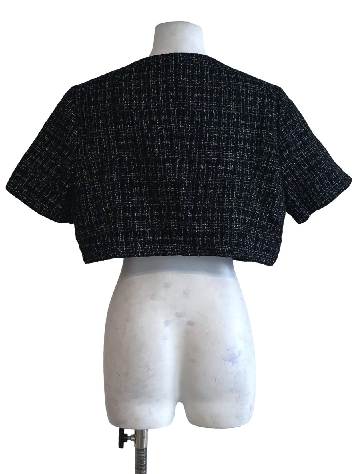 Black Jewel Neckline Blouse