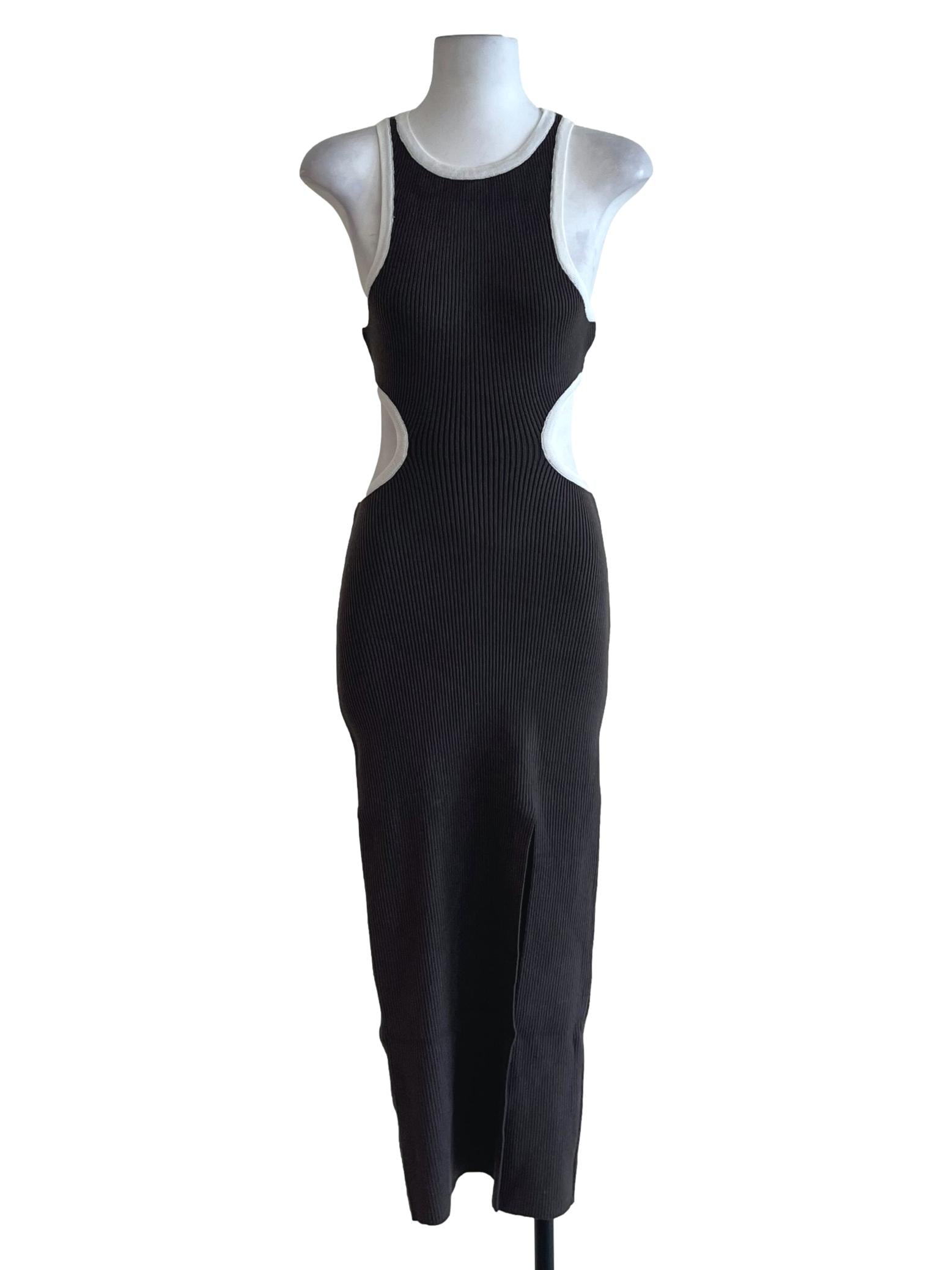 Lead Grey Bengal Stripe Bodycon Dress