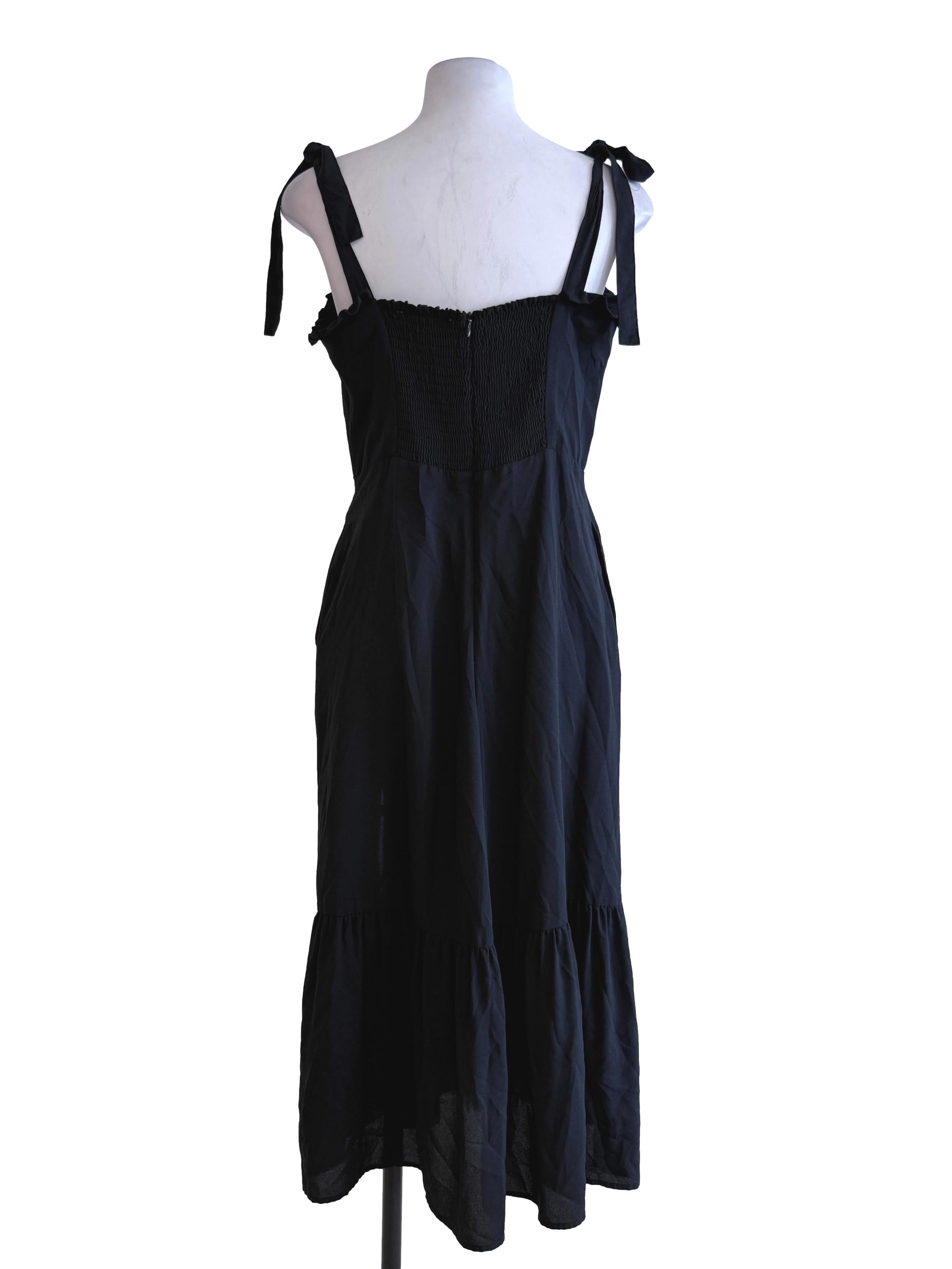 Black A Line Sleeveless Dress