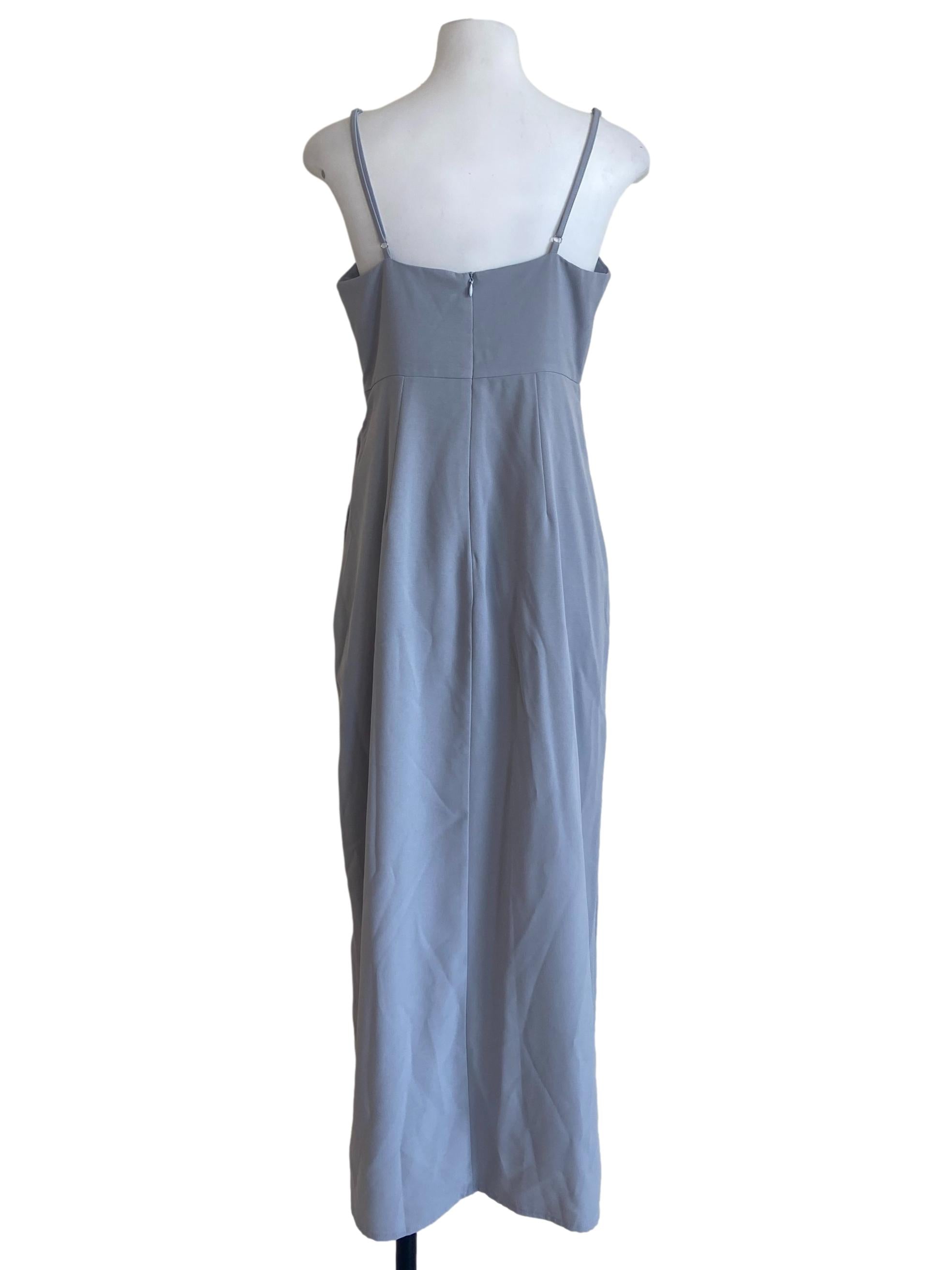 Snow Blue Drape Slip Dress