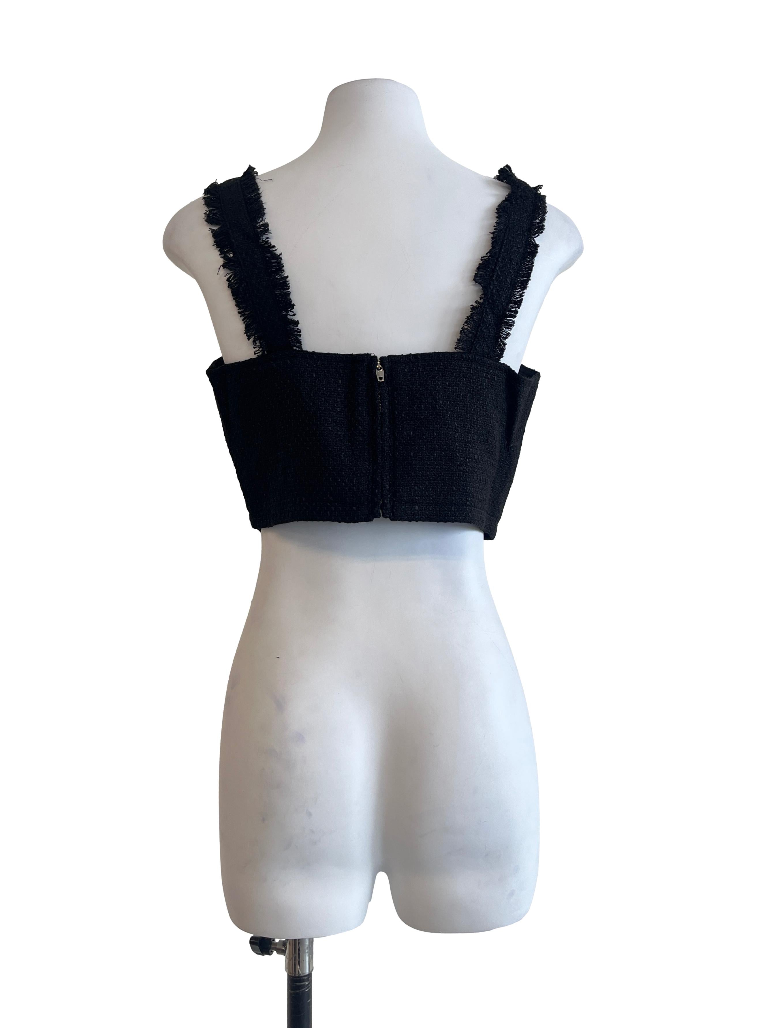 Ink Black Straight Across Sleeveless Top