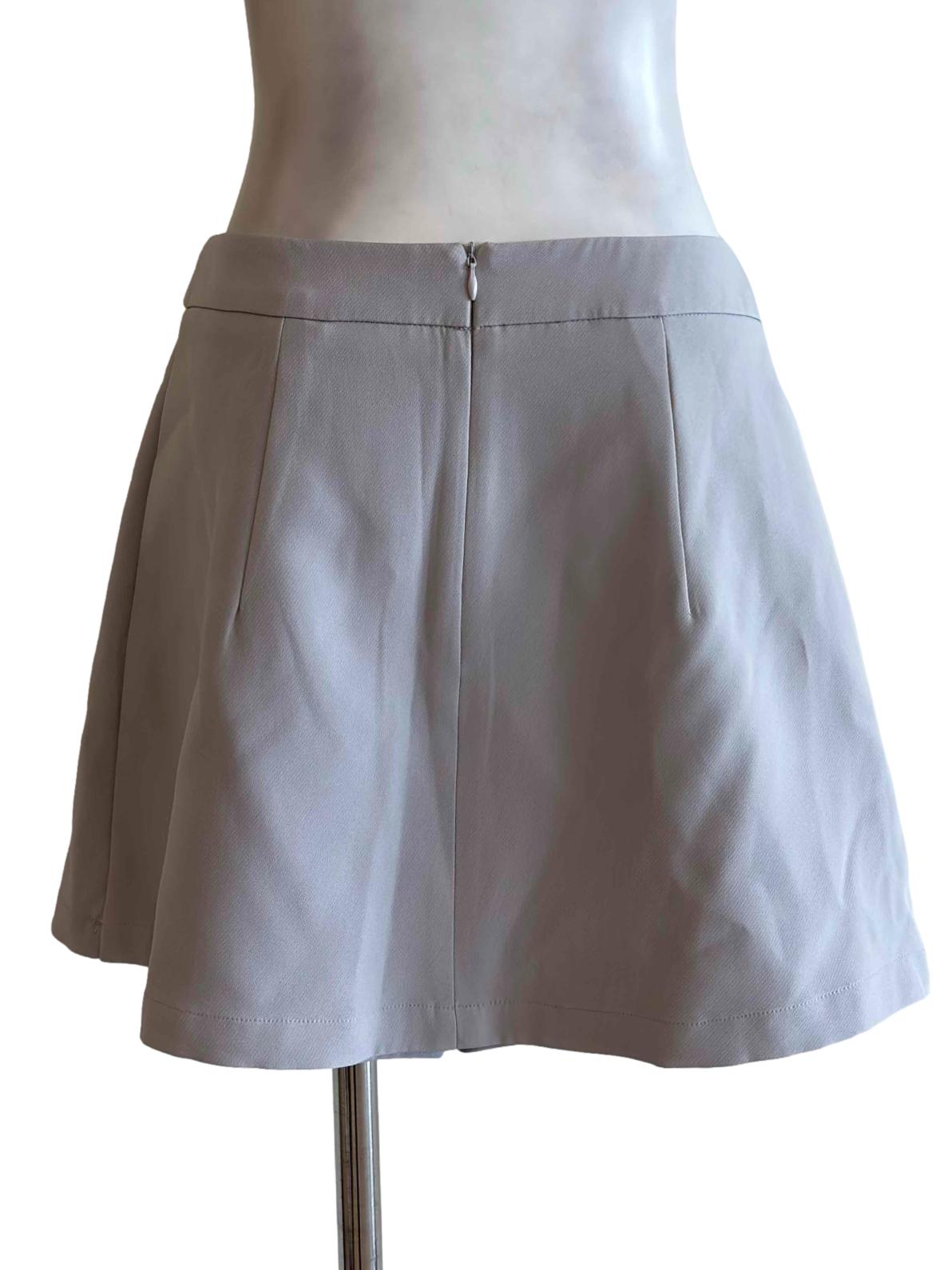 Coin Grey Pleated Mini Skort