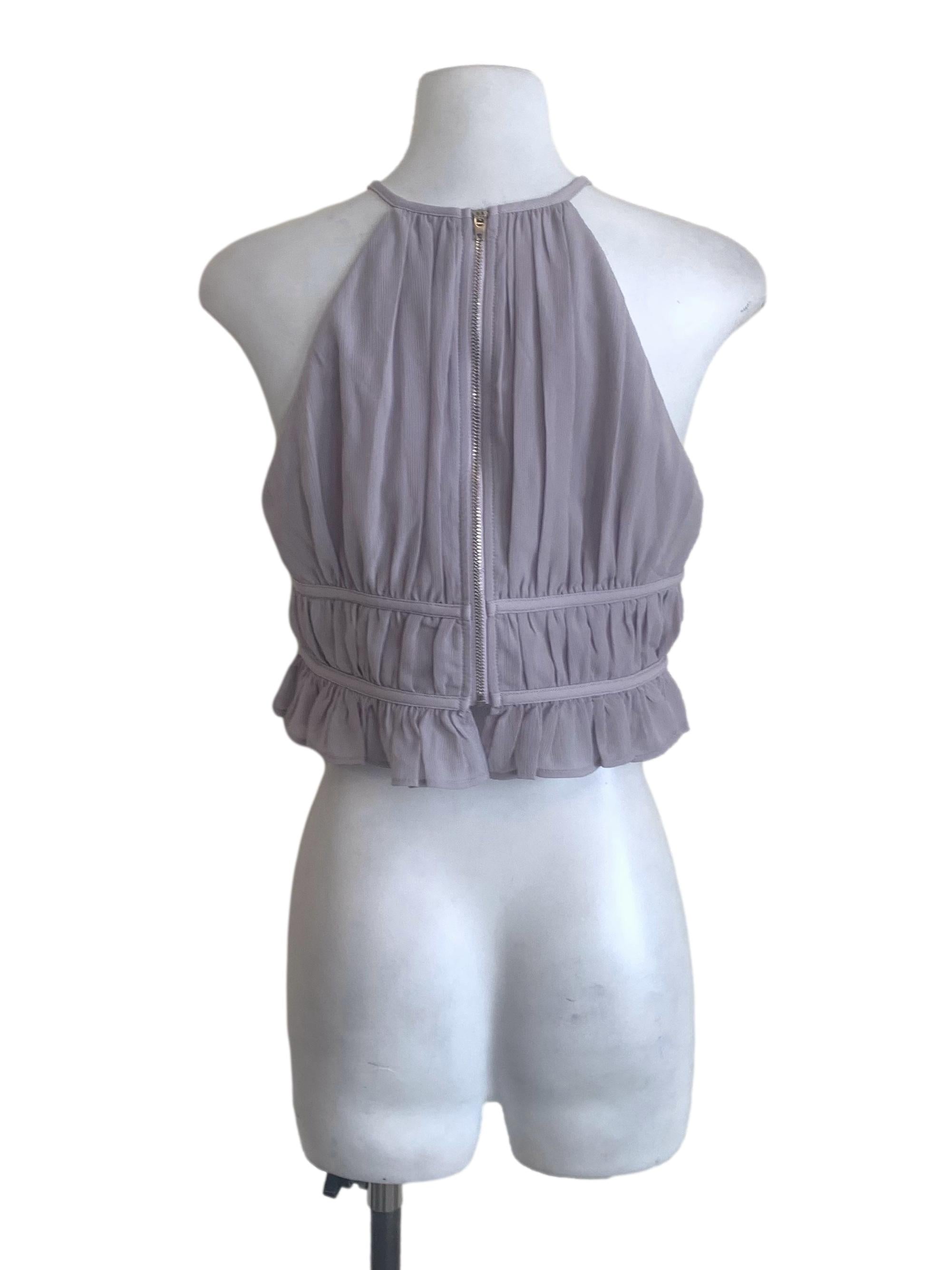 Heather Purple Halter Neck Top