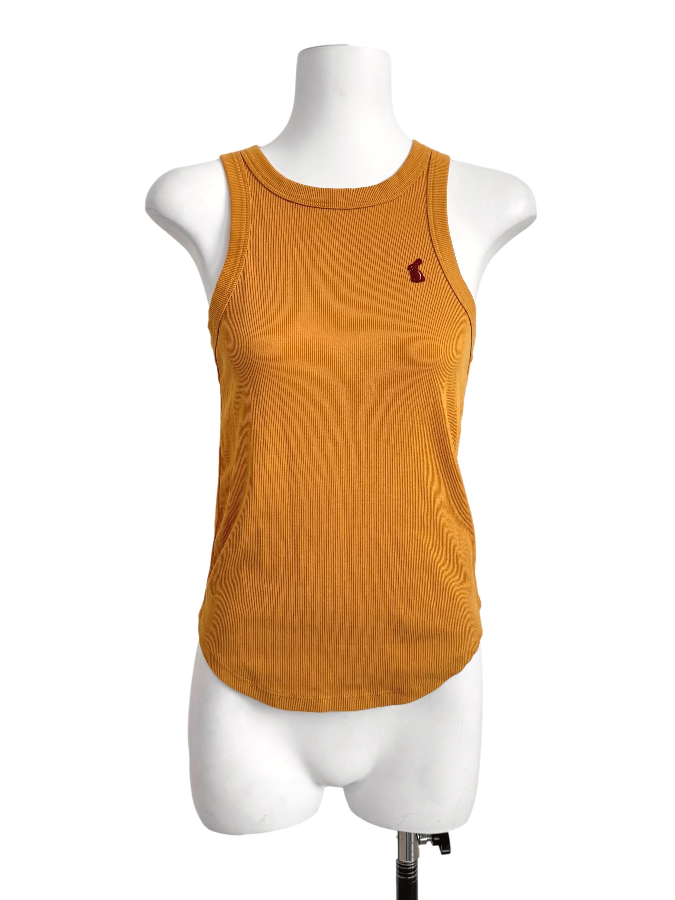 Fire Yellow Round Neck Top