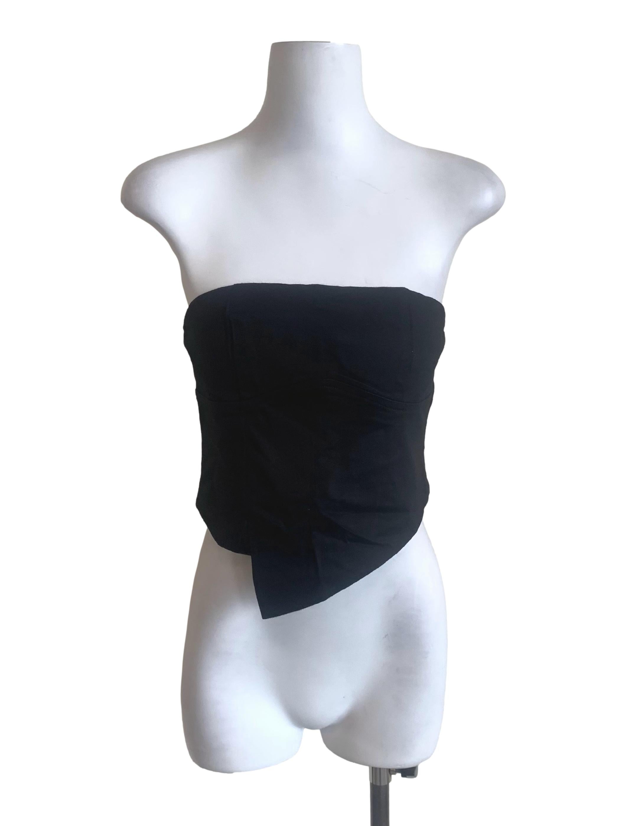 Crow Black Strapless Top TTR