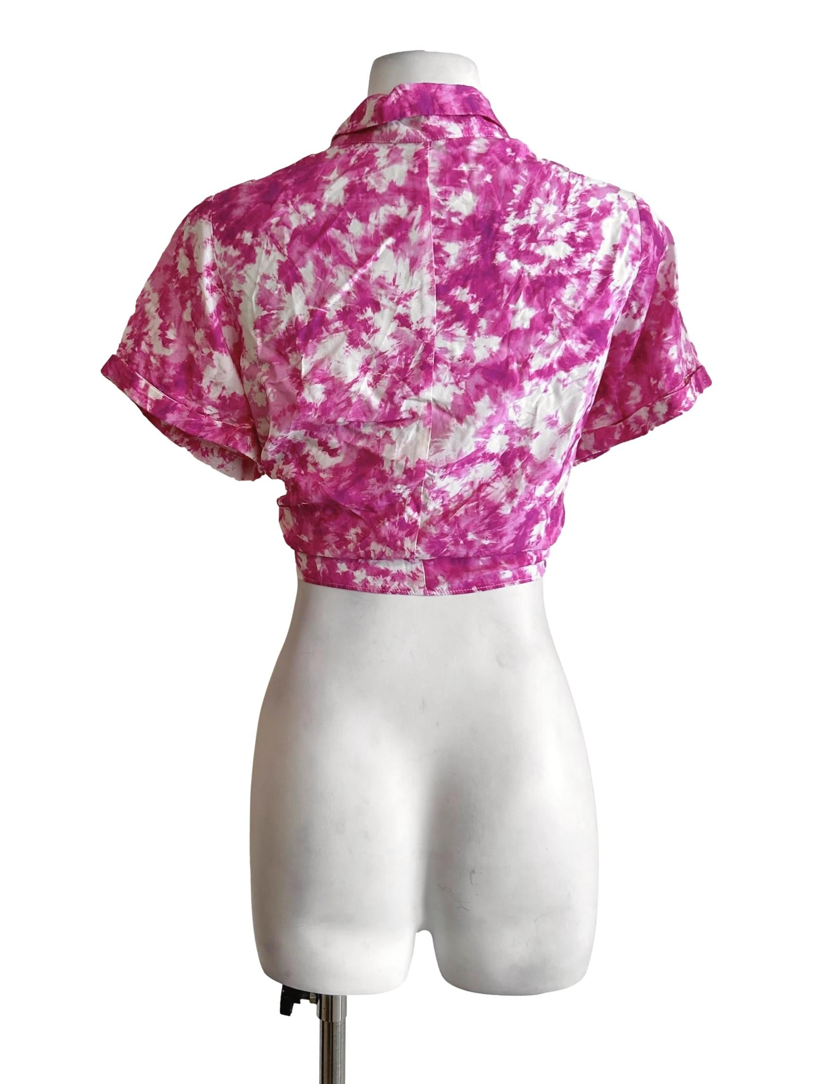 Magenta Pink Tie Dye Shirt