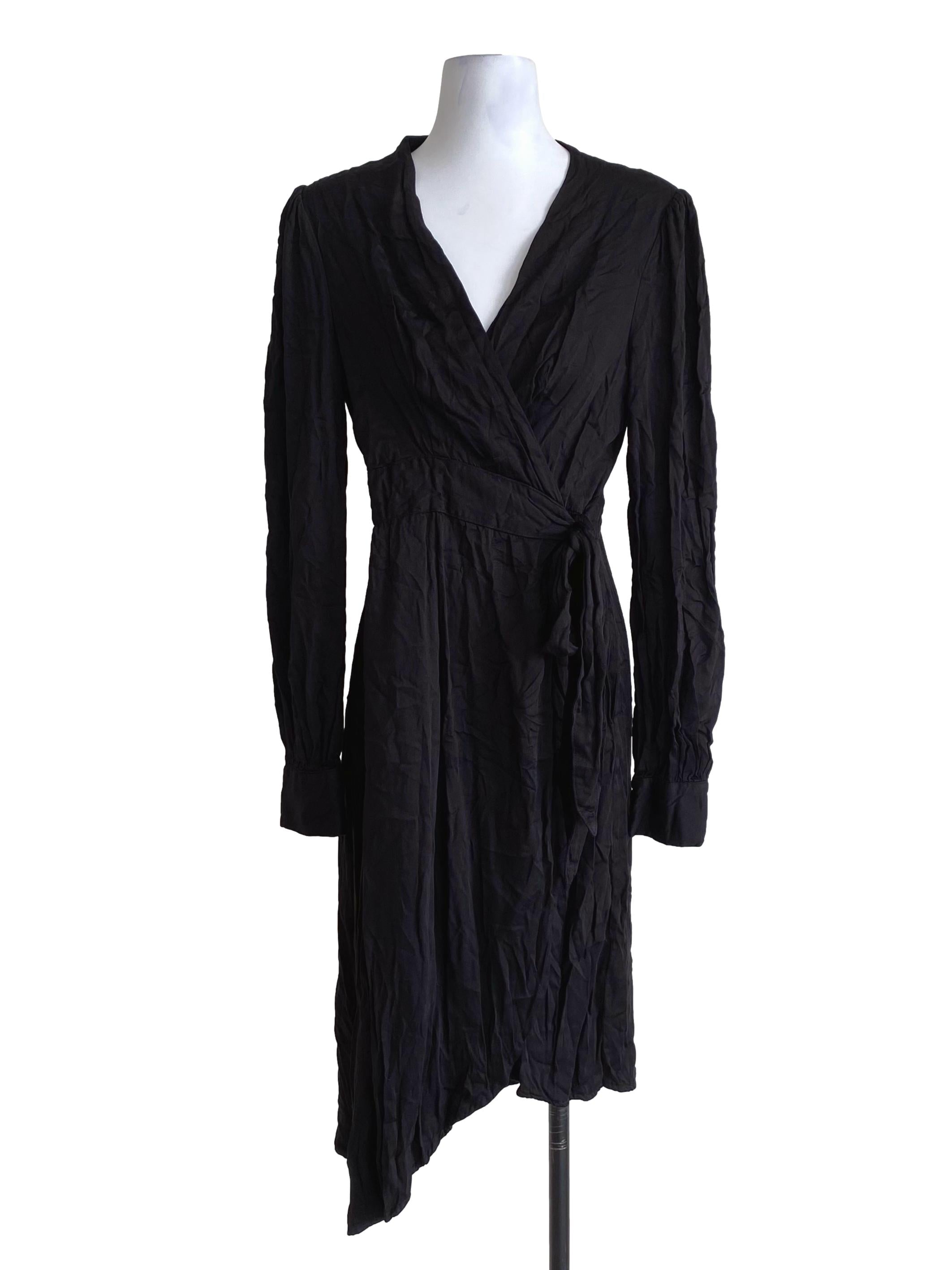 Sable Black Wrap Cardigan