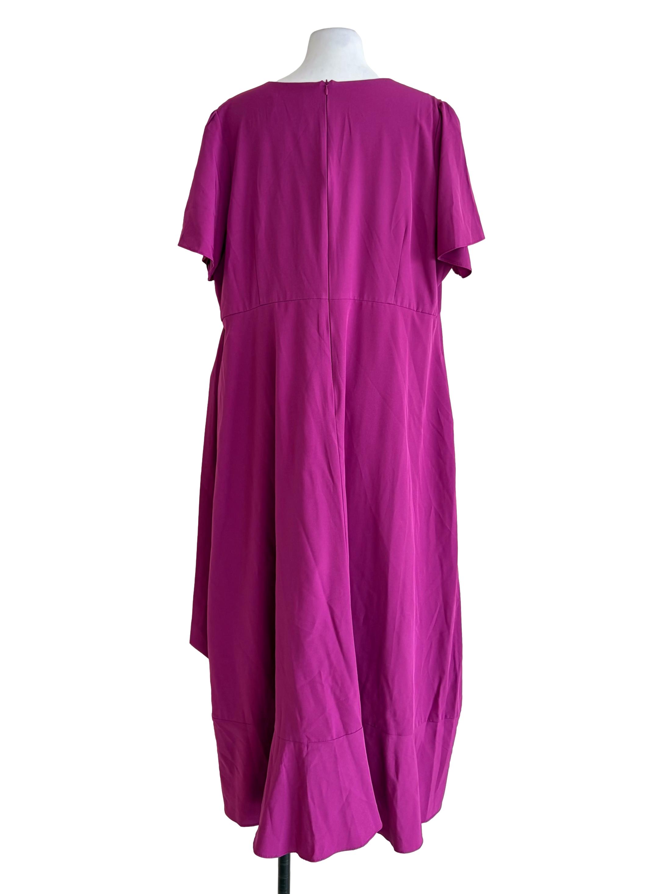 Magenta Pink Flare Shift Dress