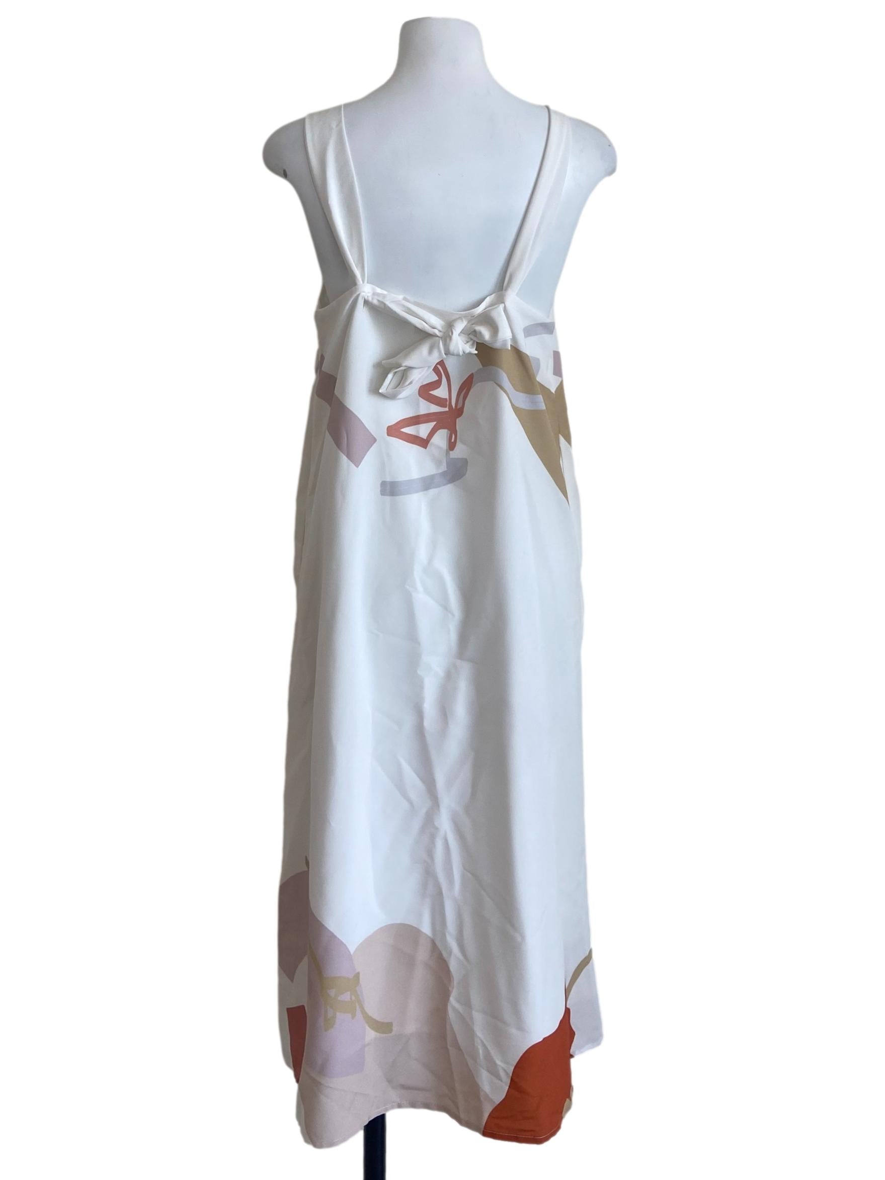 White Floral Print Shift Dress