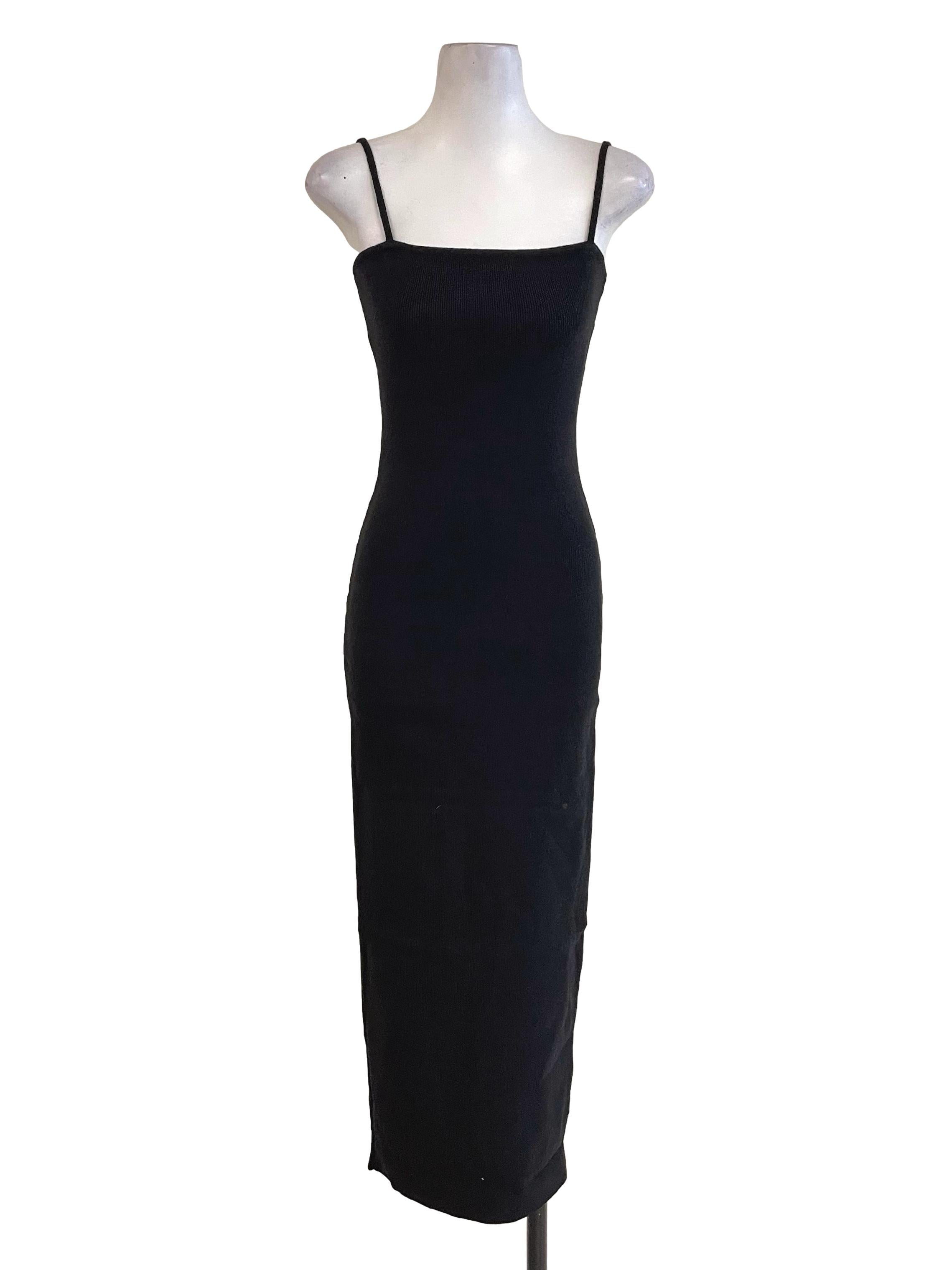 Black Knit Cami Dress