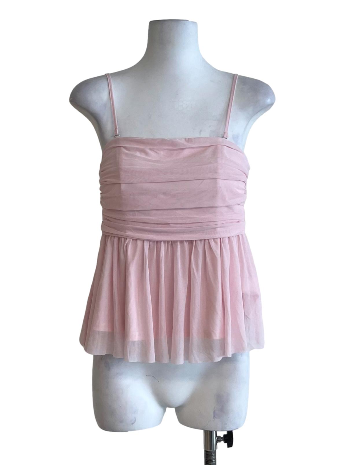 Blush Pink Spaghetti Strap Sleeveless Top