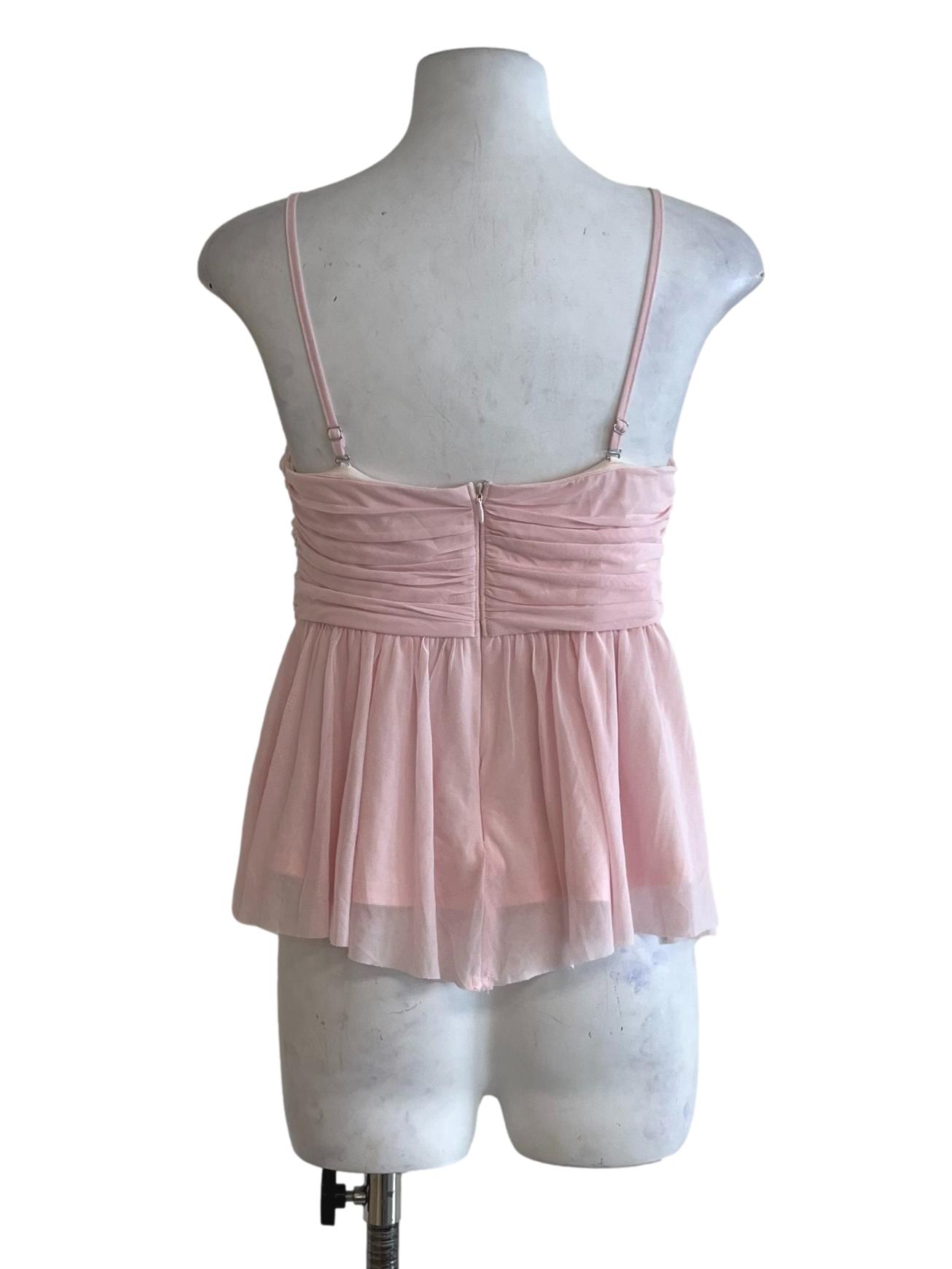 Blush Pink Spaghetti Strap Sleeveless Top