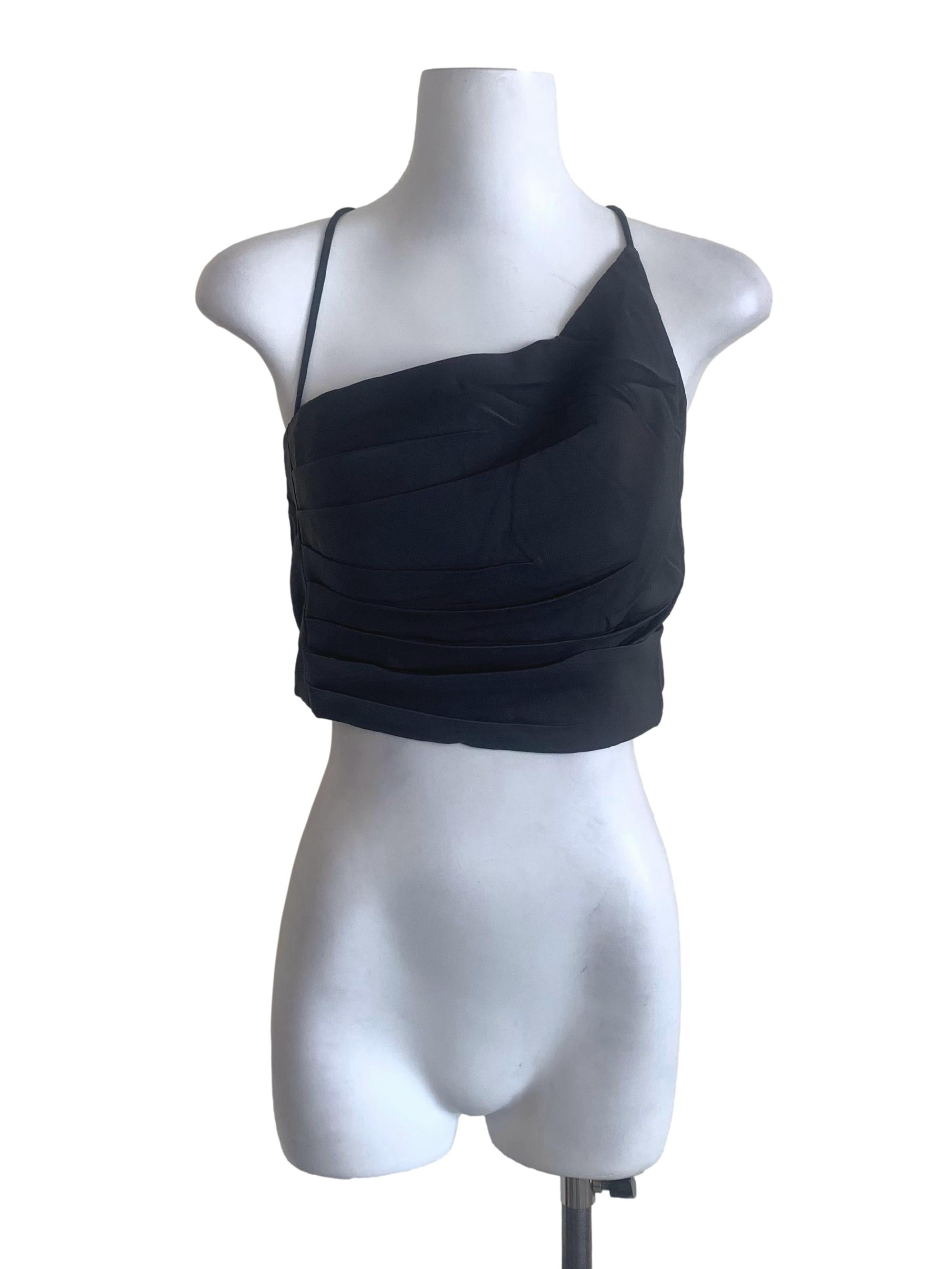 Pebble Grey Asymmetric Neck Top