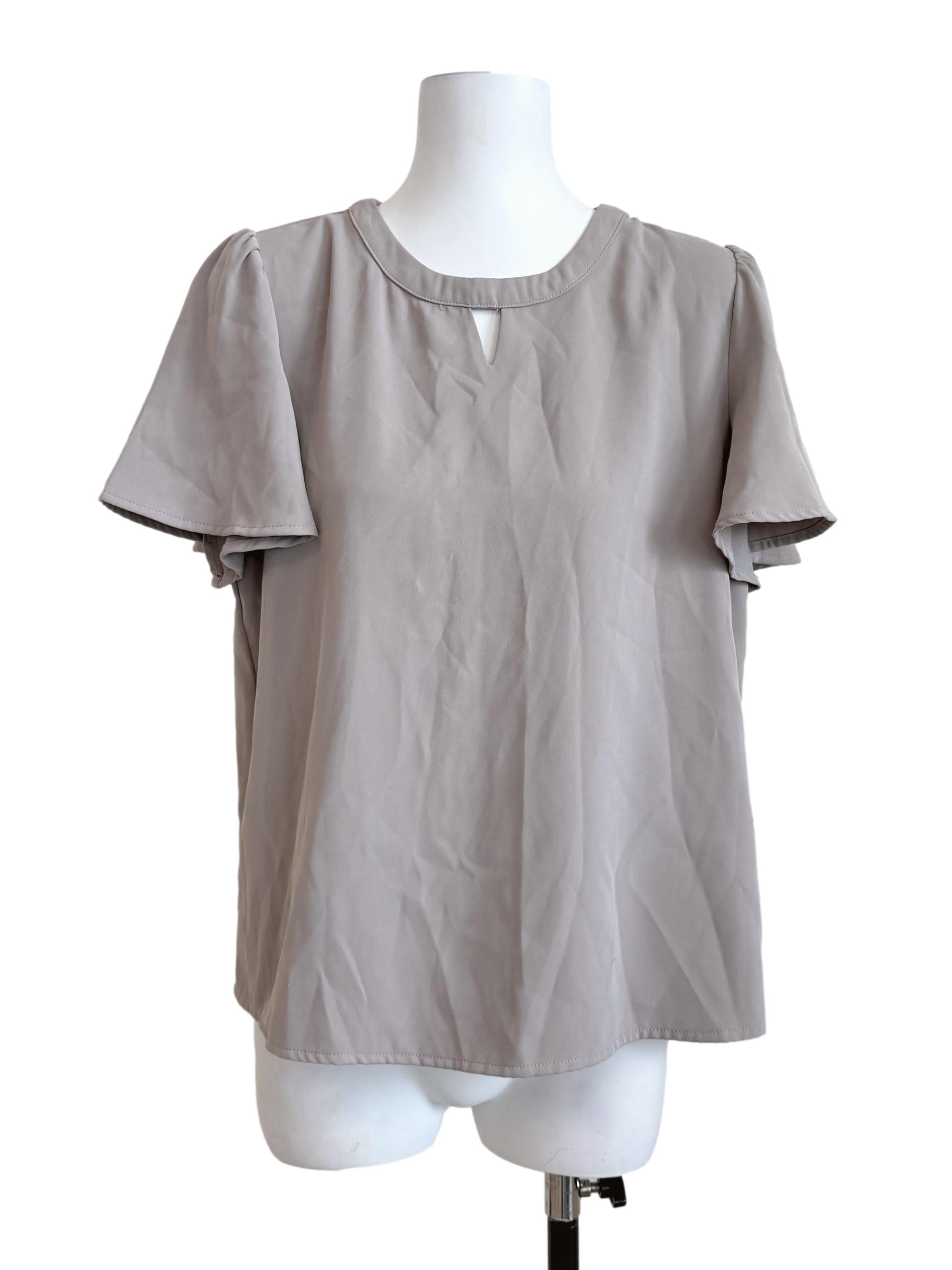 Coin Grey Round Neck Top