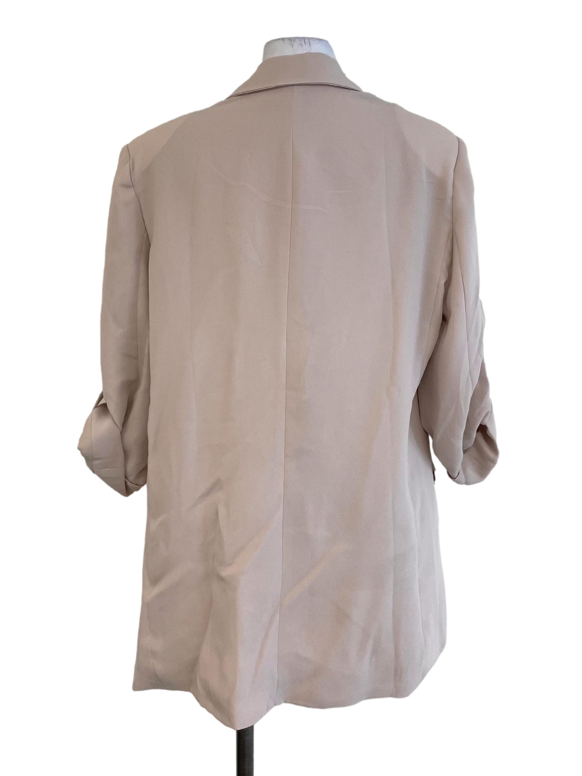 Light Sepia Open Front Blazer