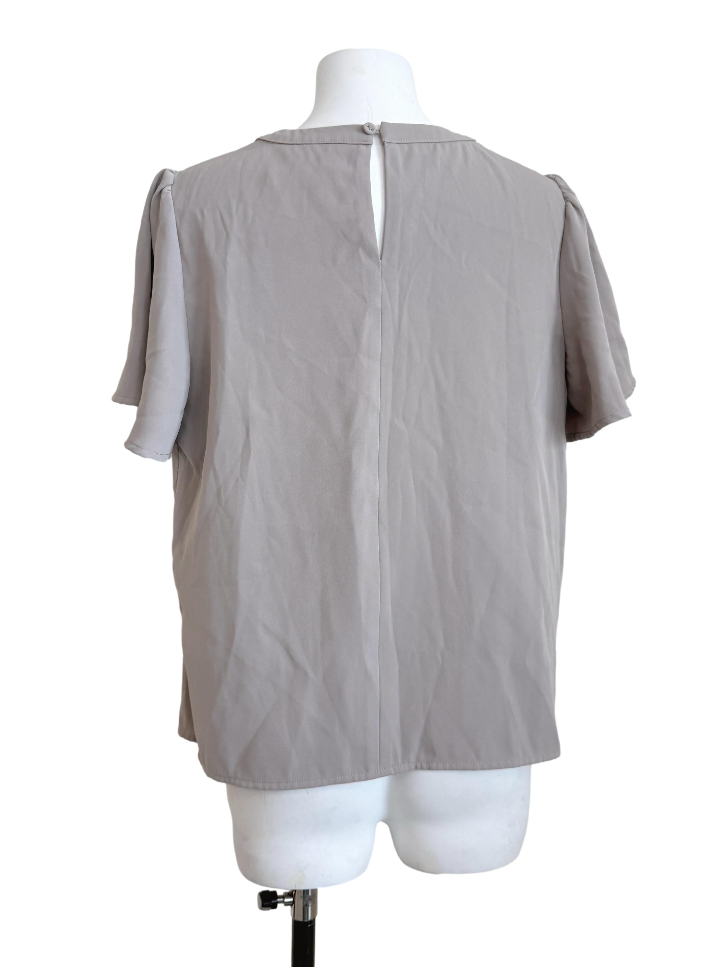 Coin Grey Round Neck Top