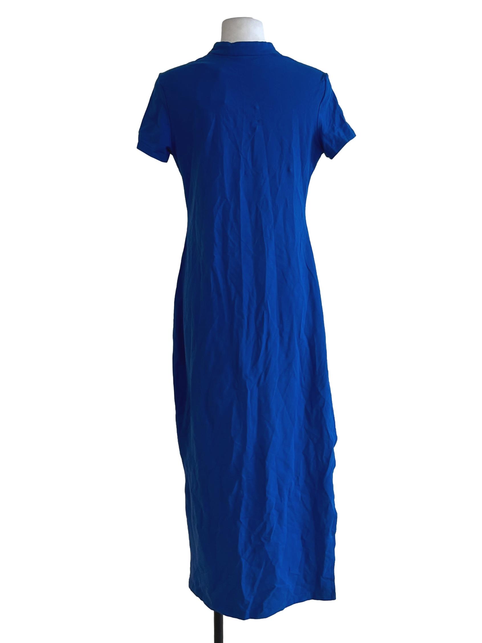 Cobalt Blue Mandarin Collar Dress