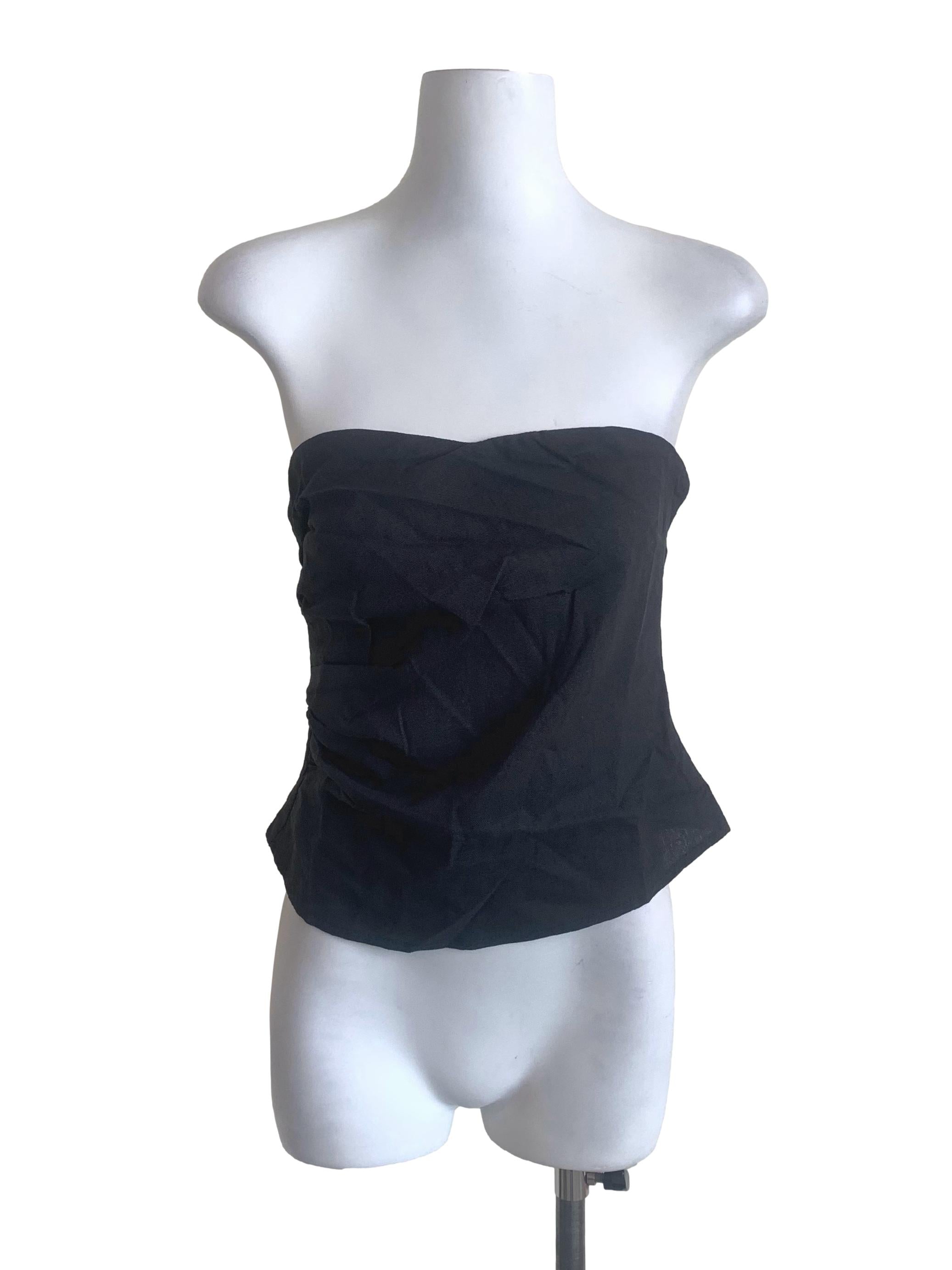 Crow Black Strapless Top TTR