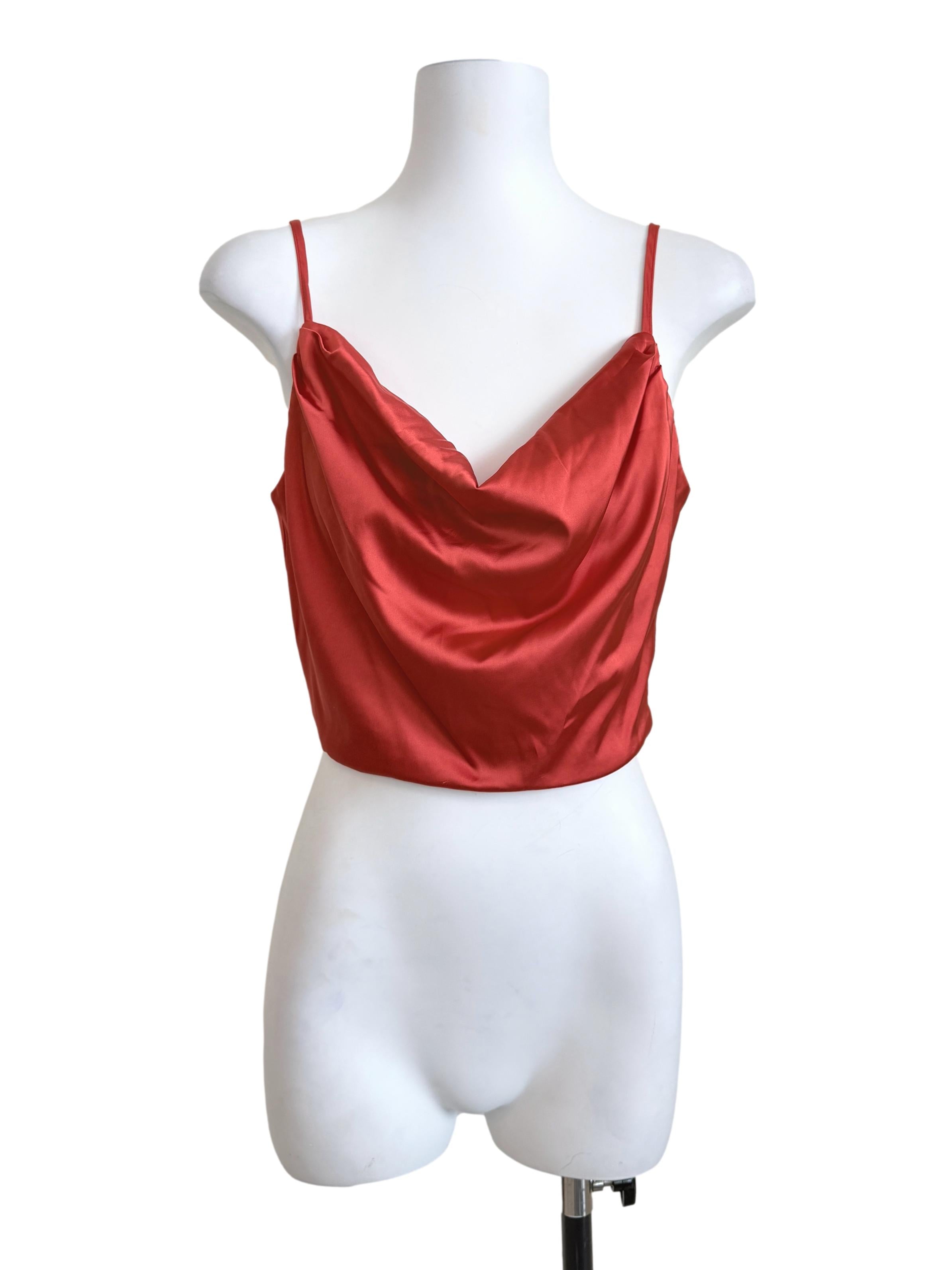 Candy Red Spaghetti Strap Top YHF