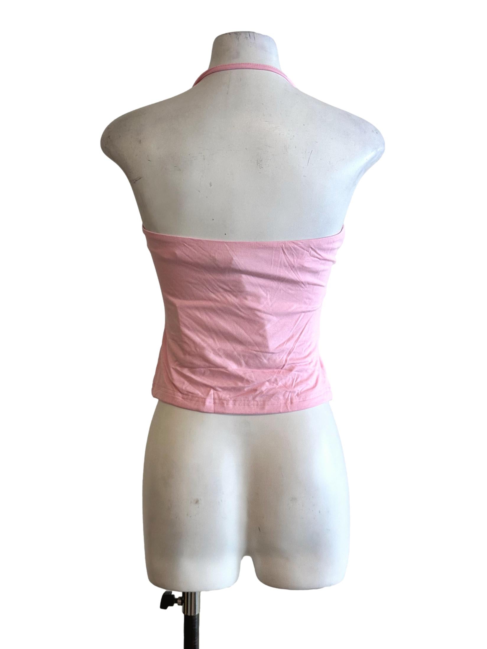 Watermelon Pink Halter Padded Top