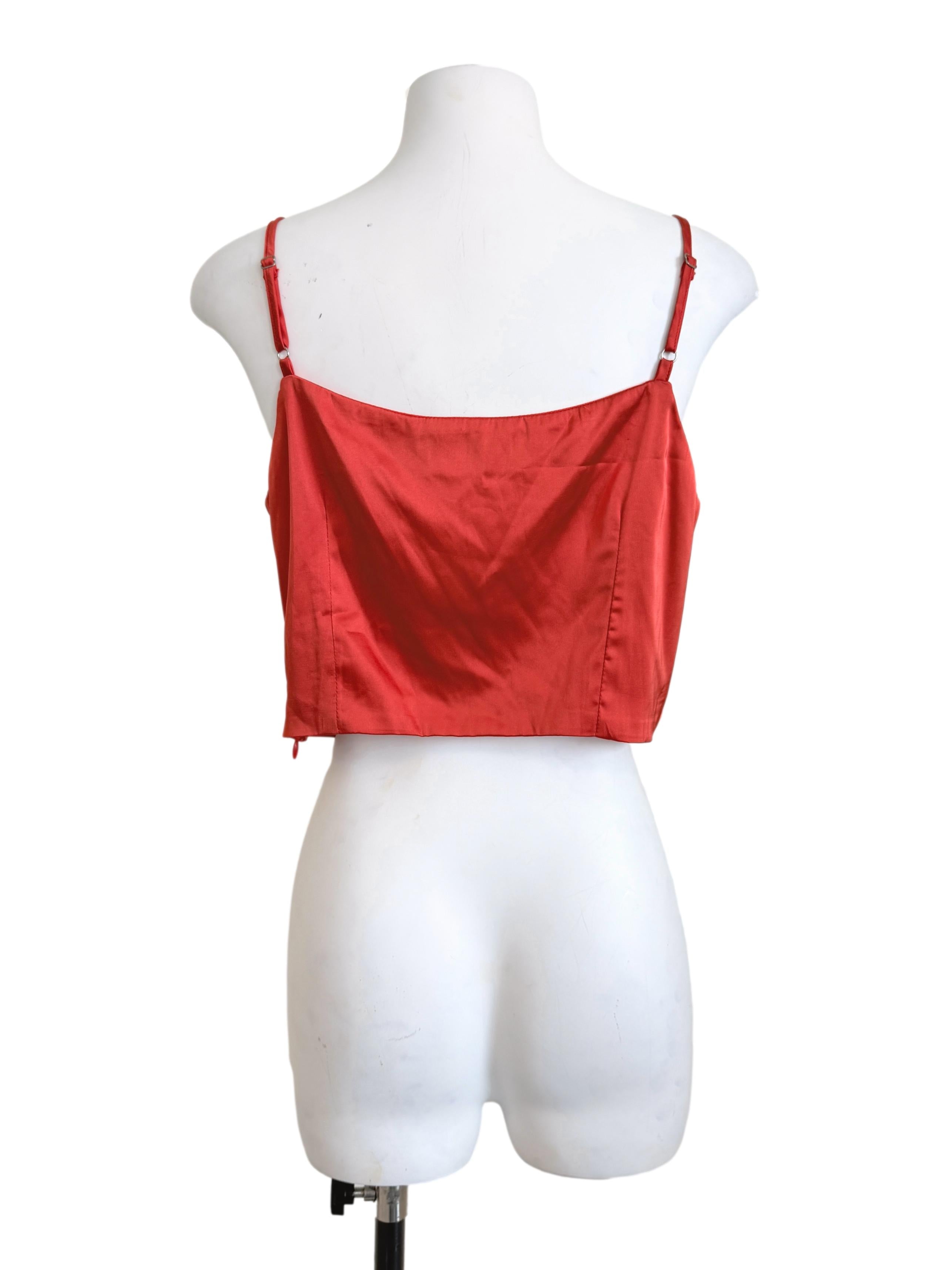 Candy Red Spaghetti Strap Top YHF