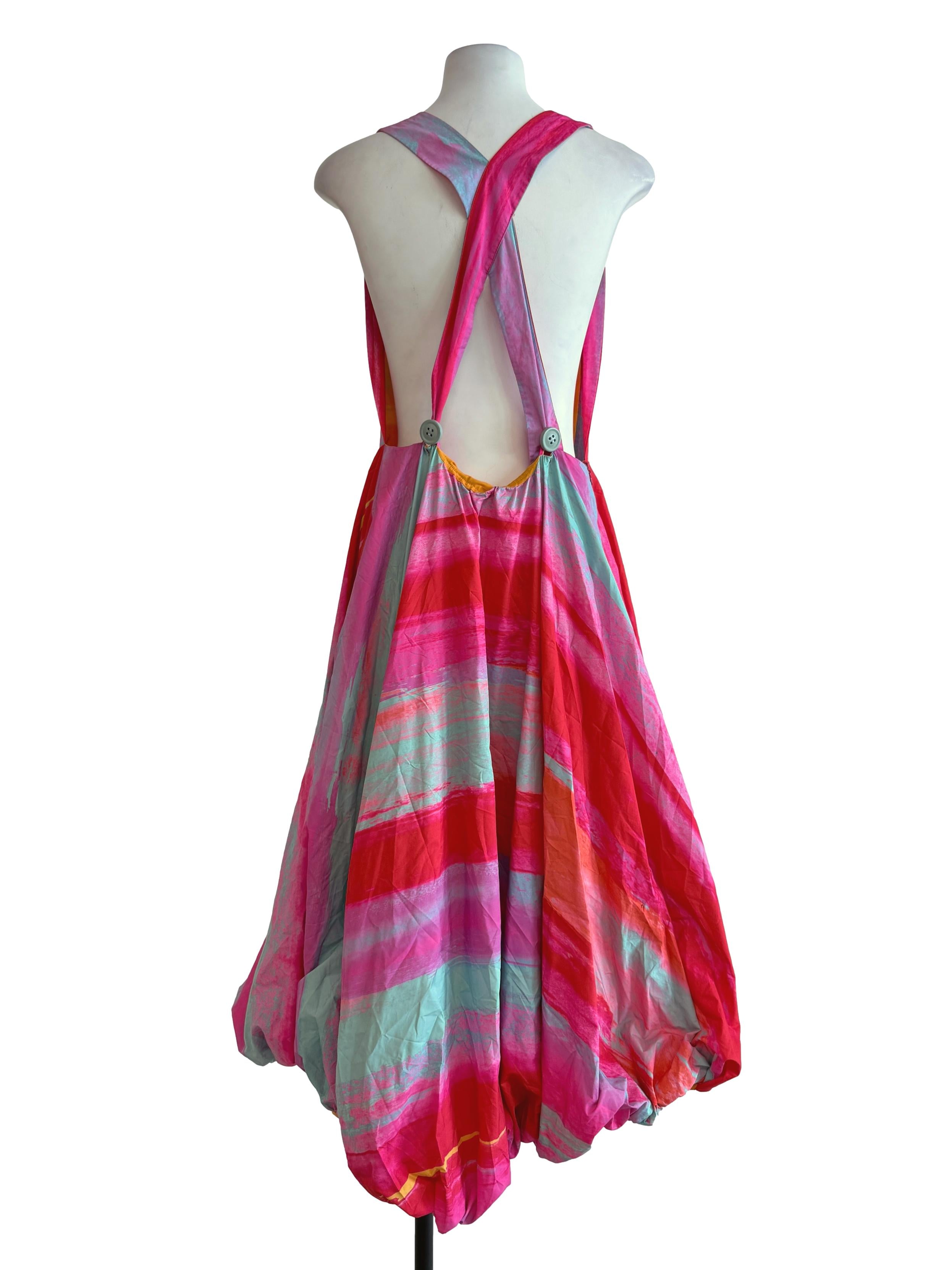 Neon Pink Asymmetrical Balloon Dress