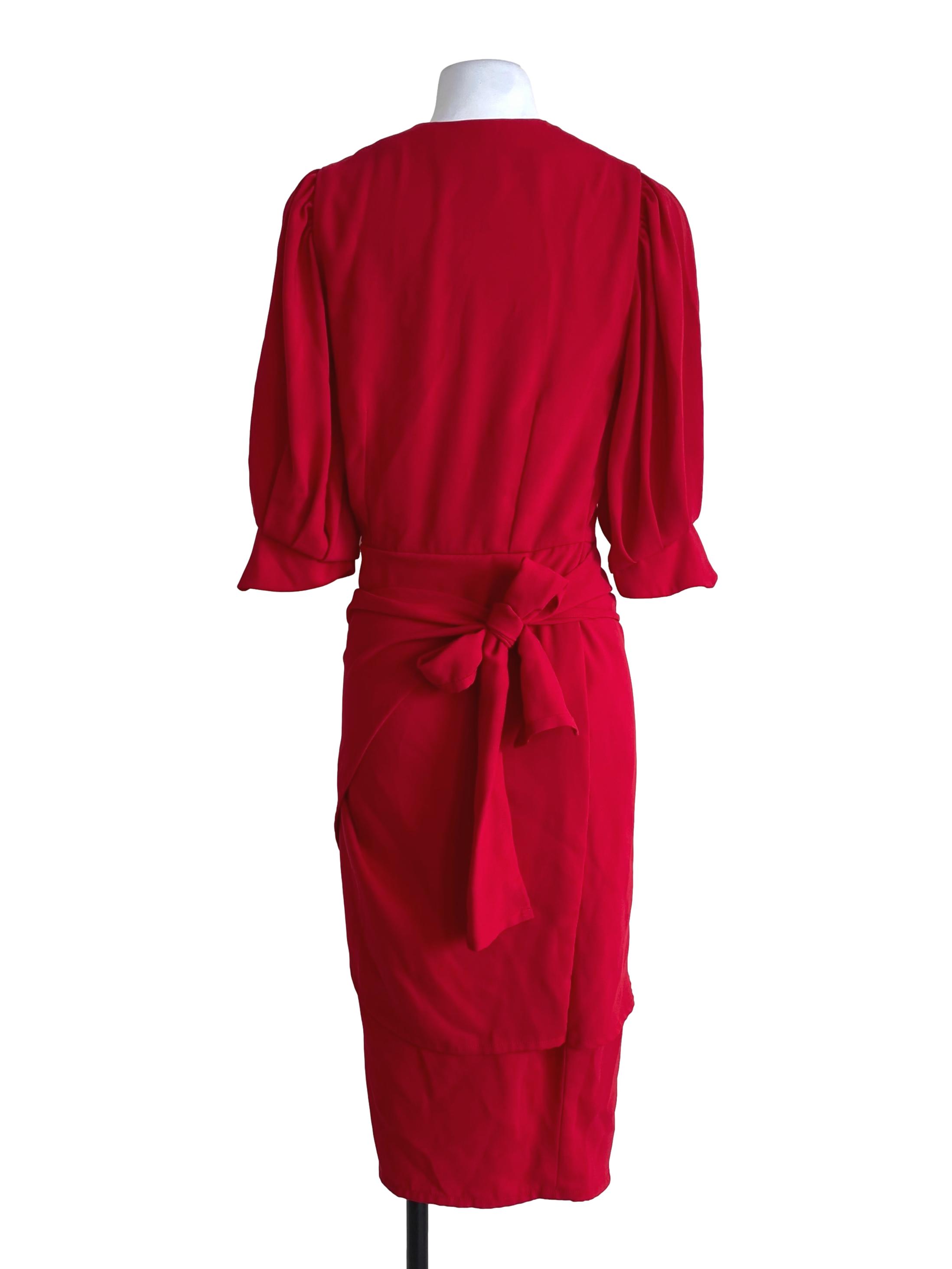 True Scarlet Red Button Down Dress