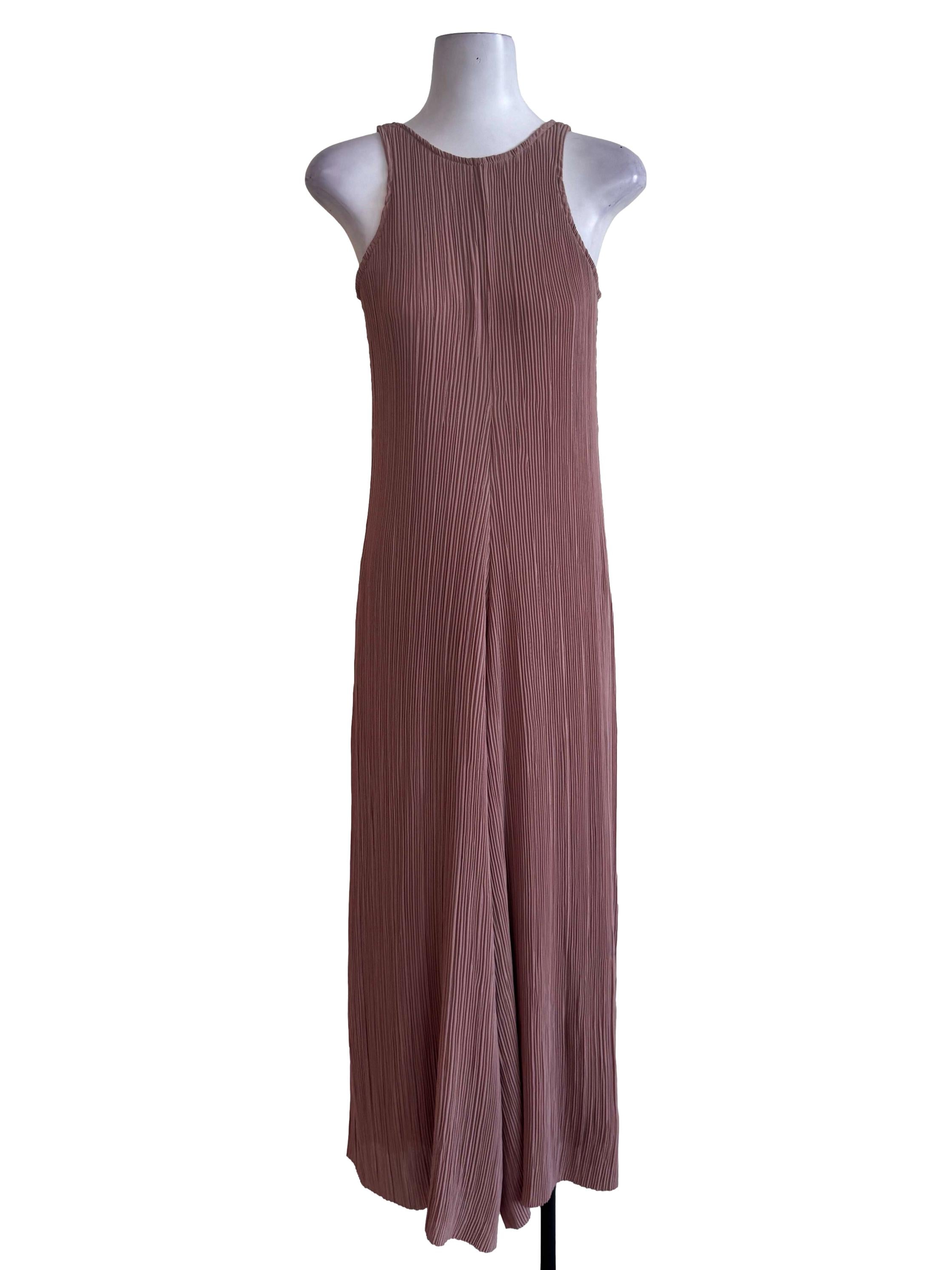 Dusty Pink Pleated Jumpsuits