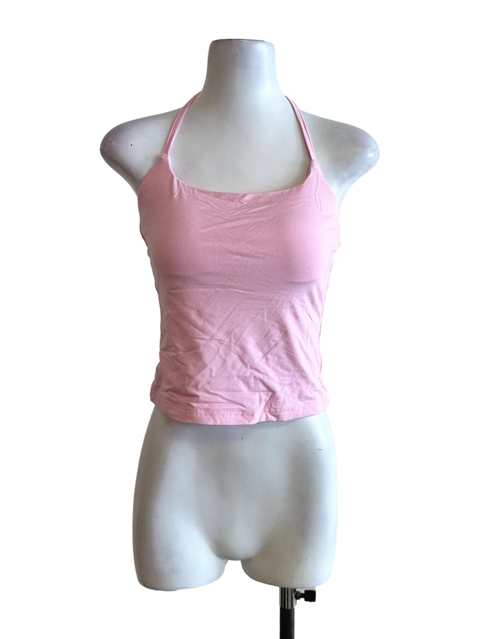 Watermelon Pink Halter Padded Top