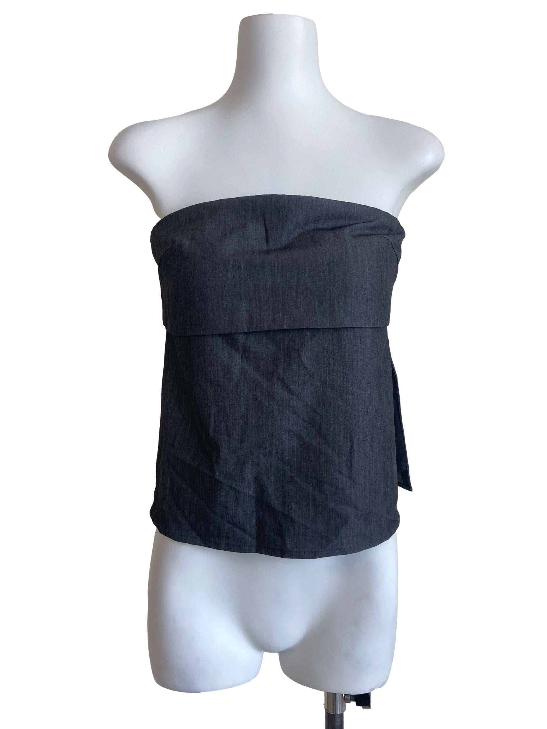 Anchor Grey Strapless Top