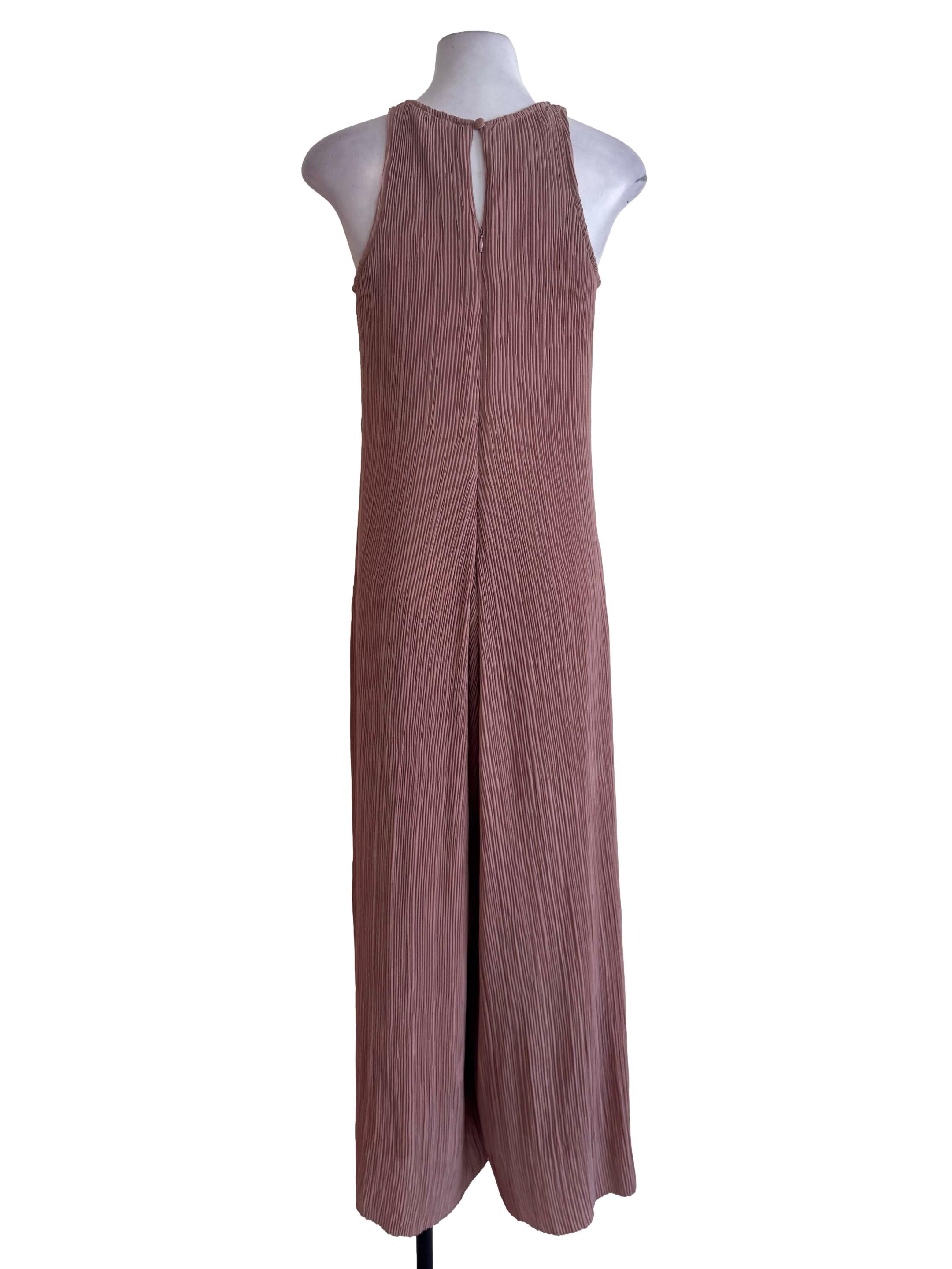 Dusty Pink Pleated Jumpsuits