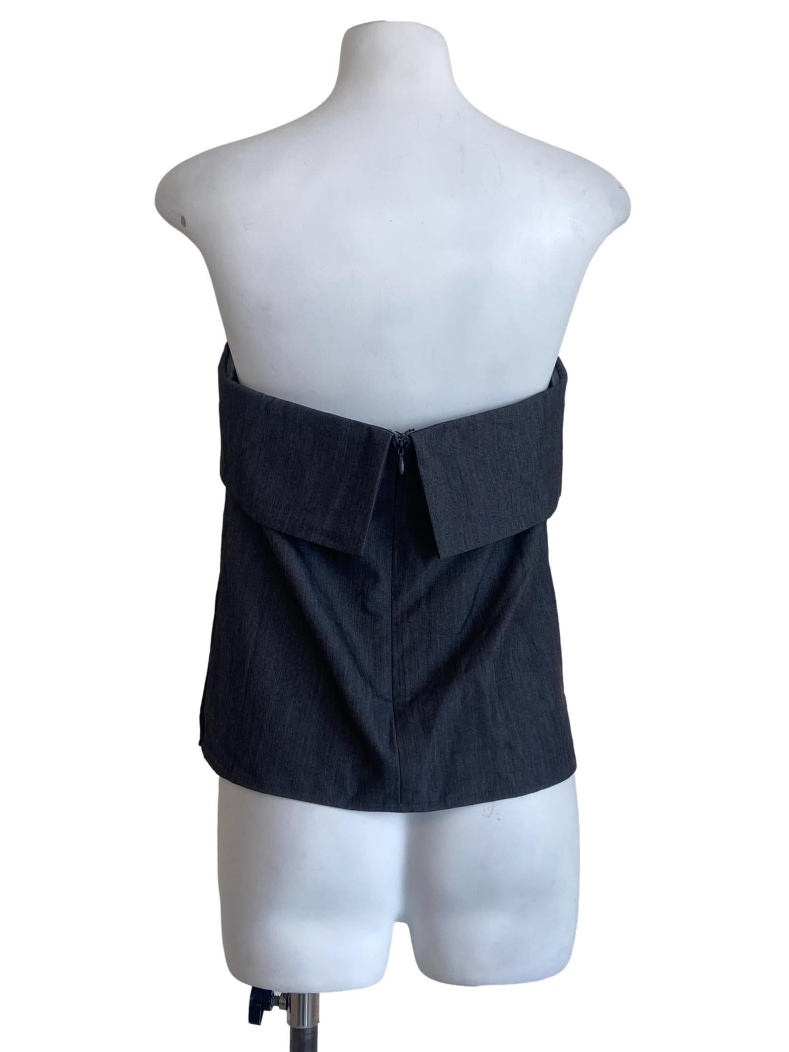 Anchor Grey Strapless Top