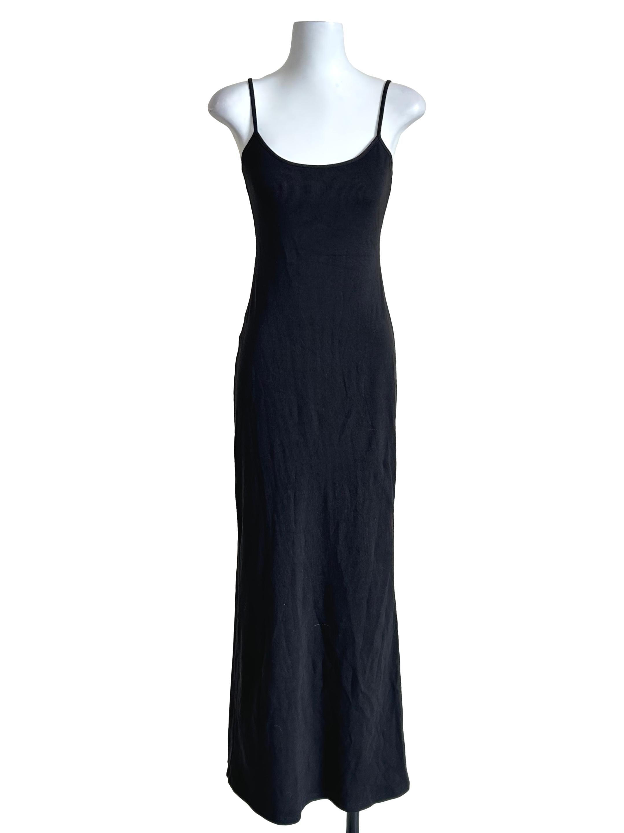 Black Strappy Cami Maxi Dress