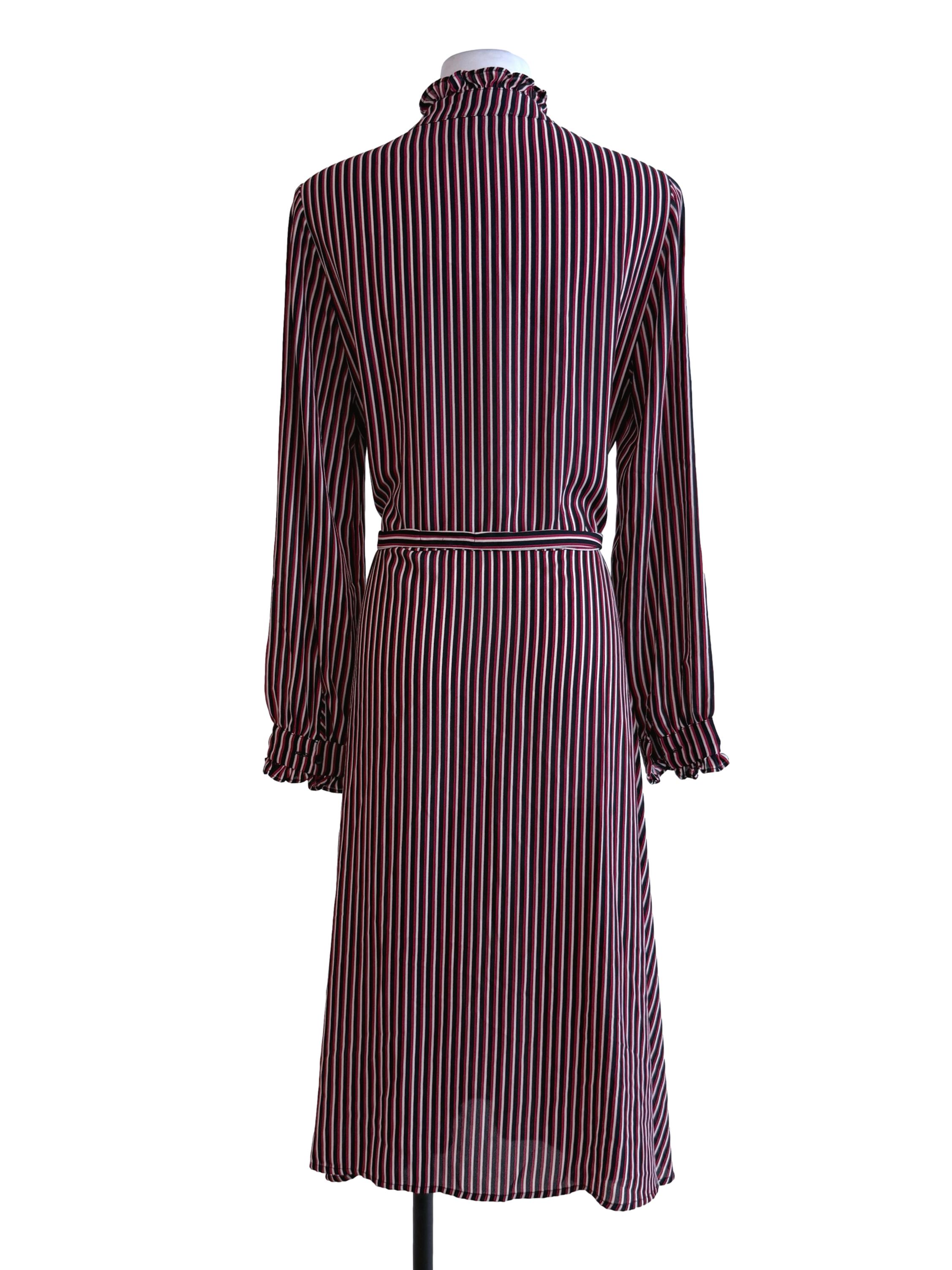 Red Black Striped Maxi Dress