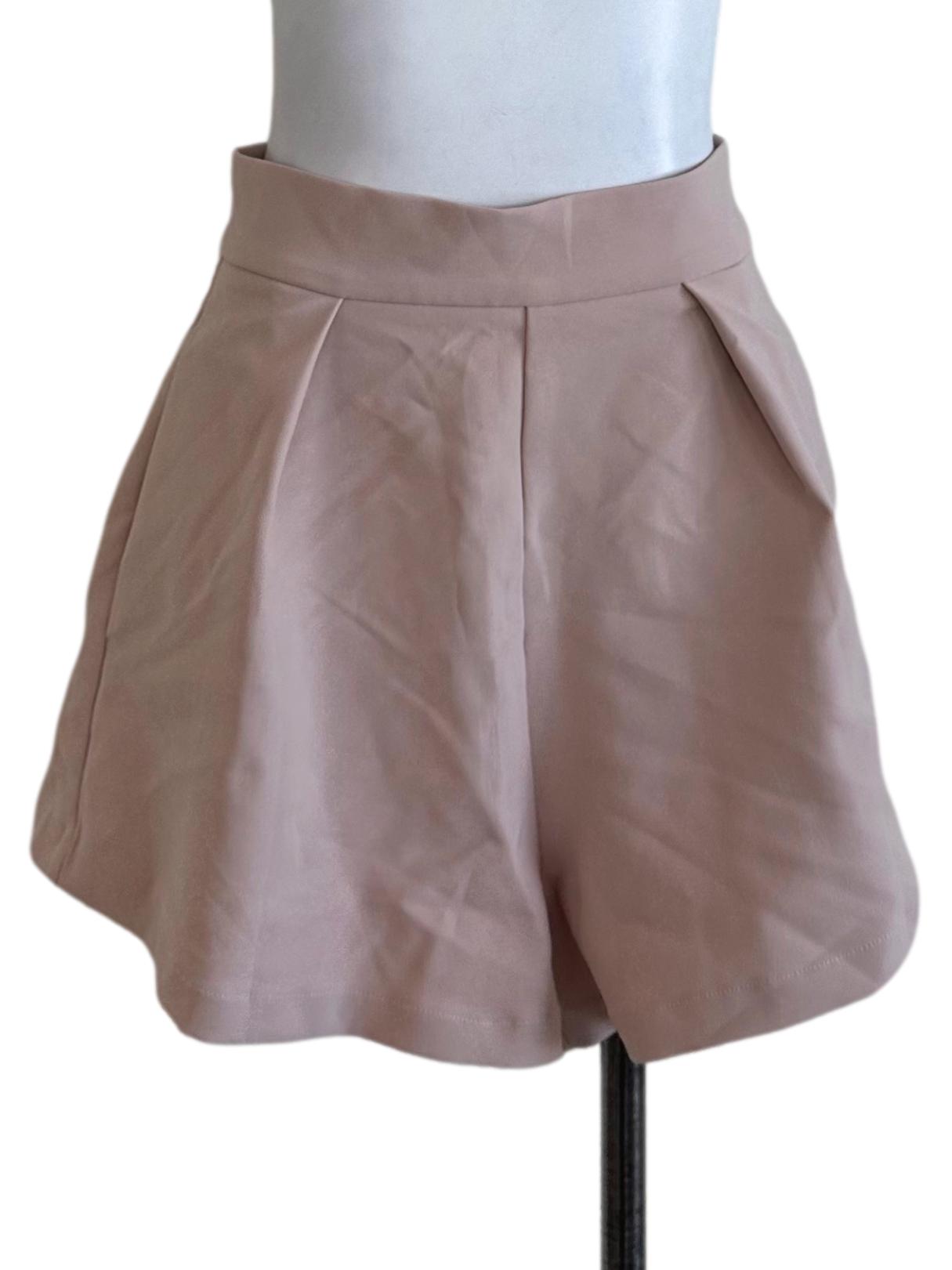 Sepia Beige Plain Shorts