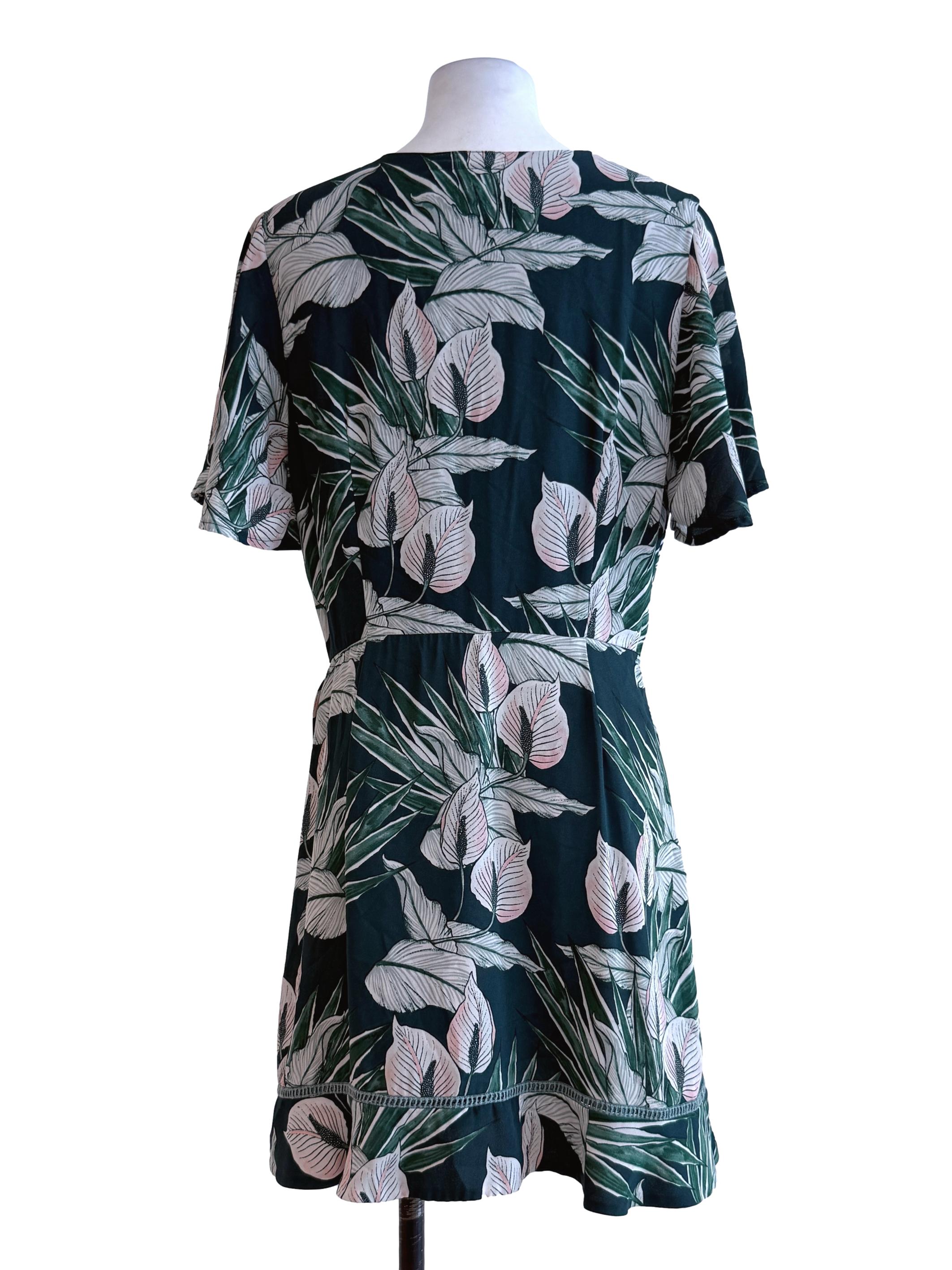 Green Floral Shorts Romper