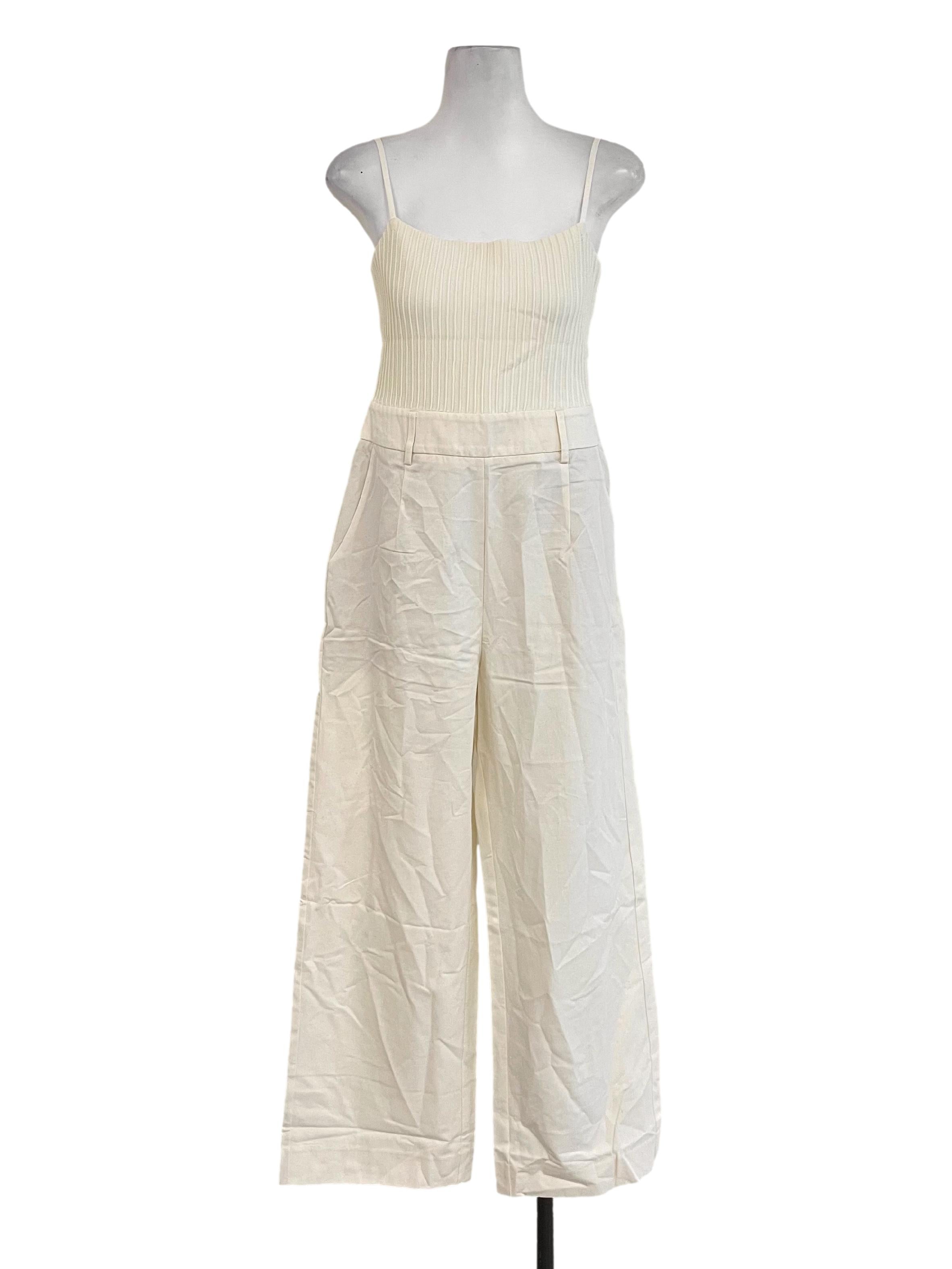 Linen Ribbed Top High Waist Jumpsuit LB