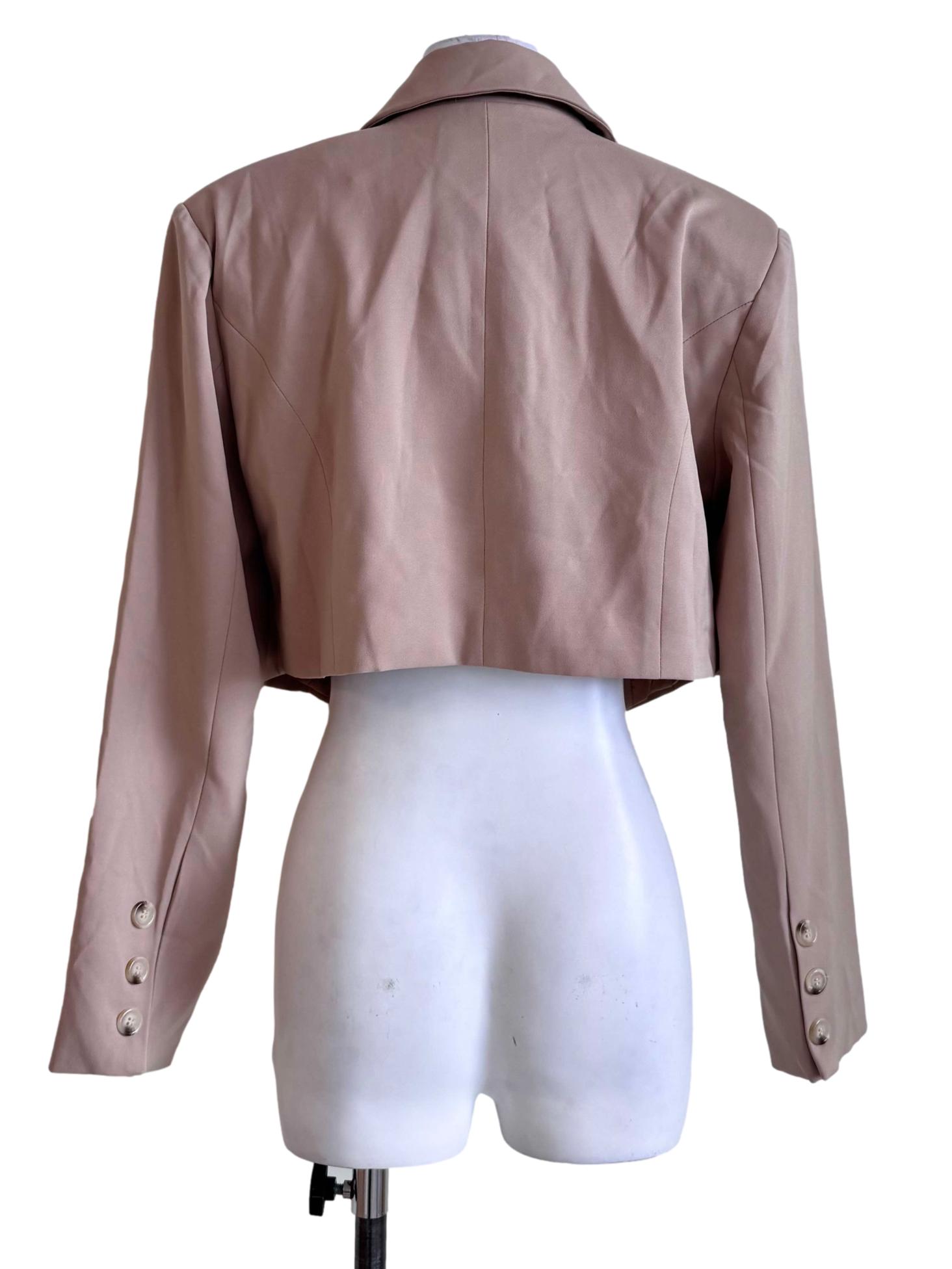 Beige Cropped Blazer