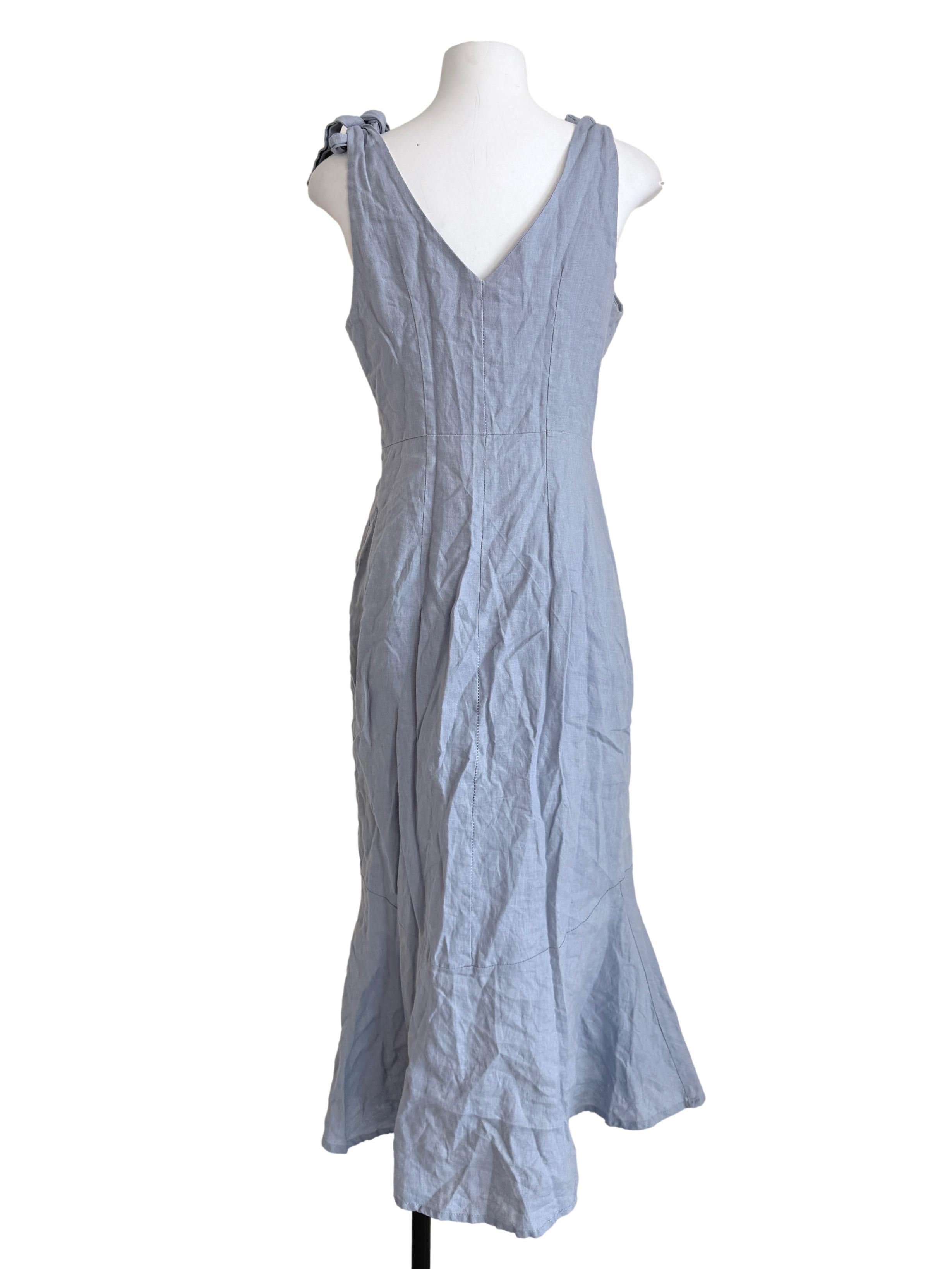 Sky Blue Buttoned Up Dress TEM