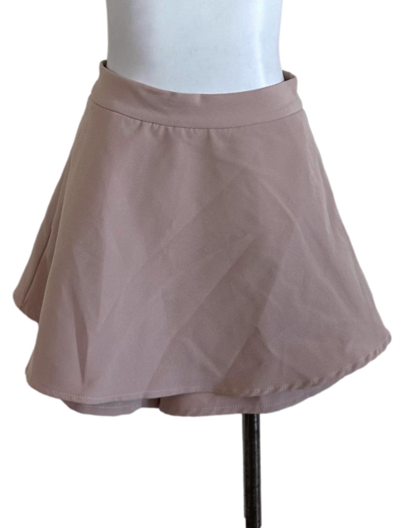 Sepia Beige Plain Skorts