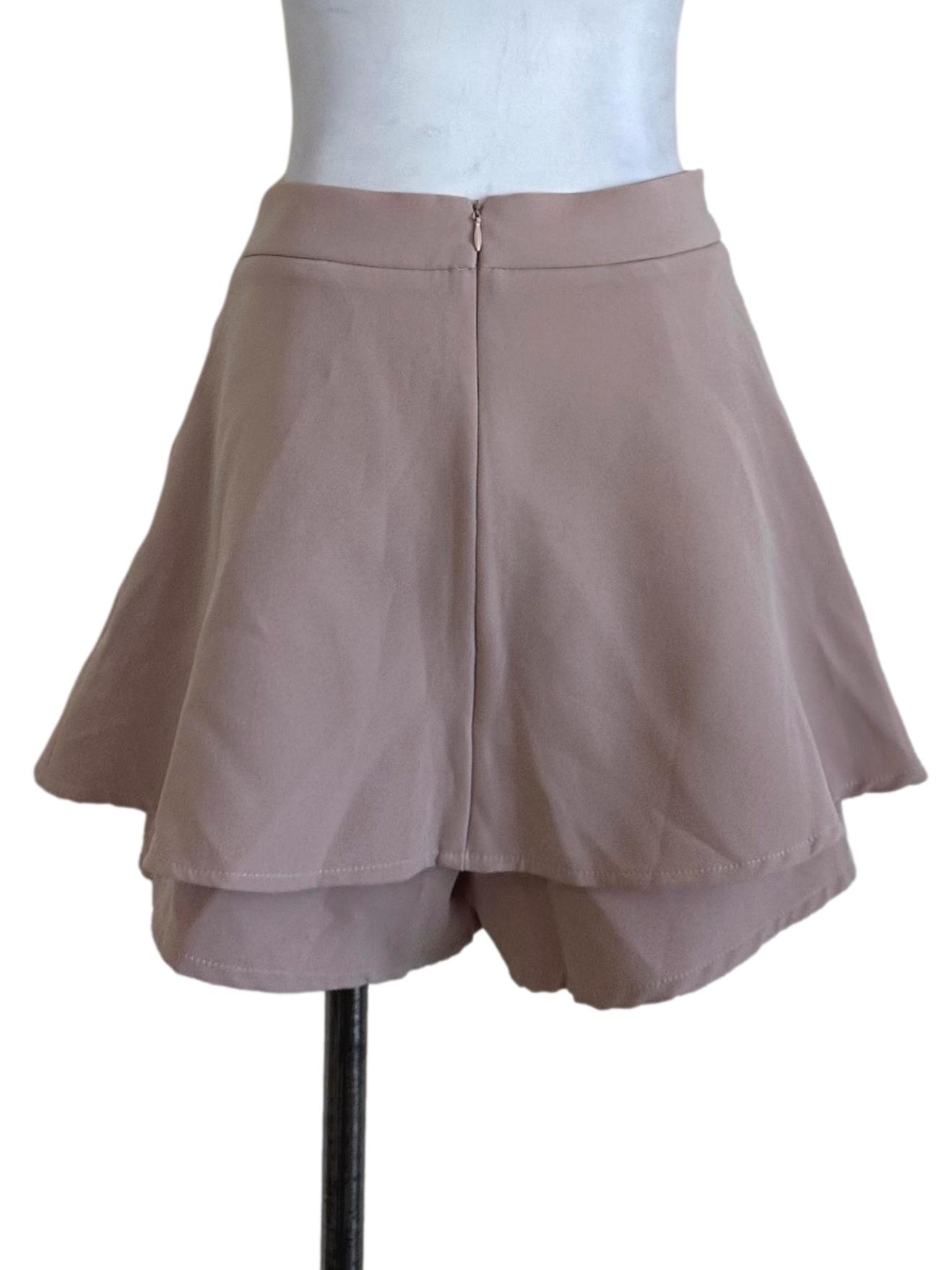 Sepia Beige Plain Skorts