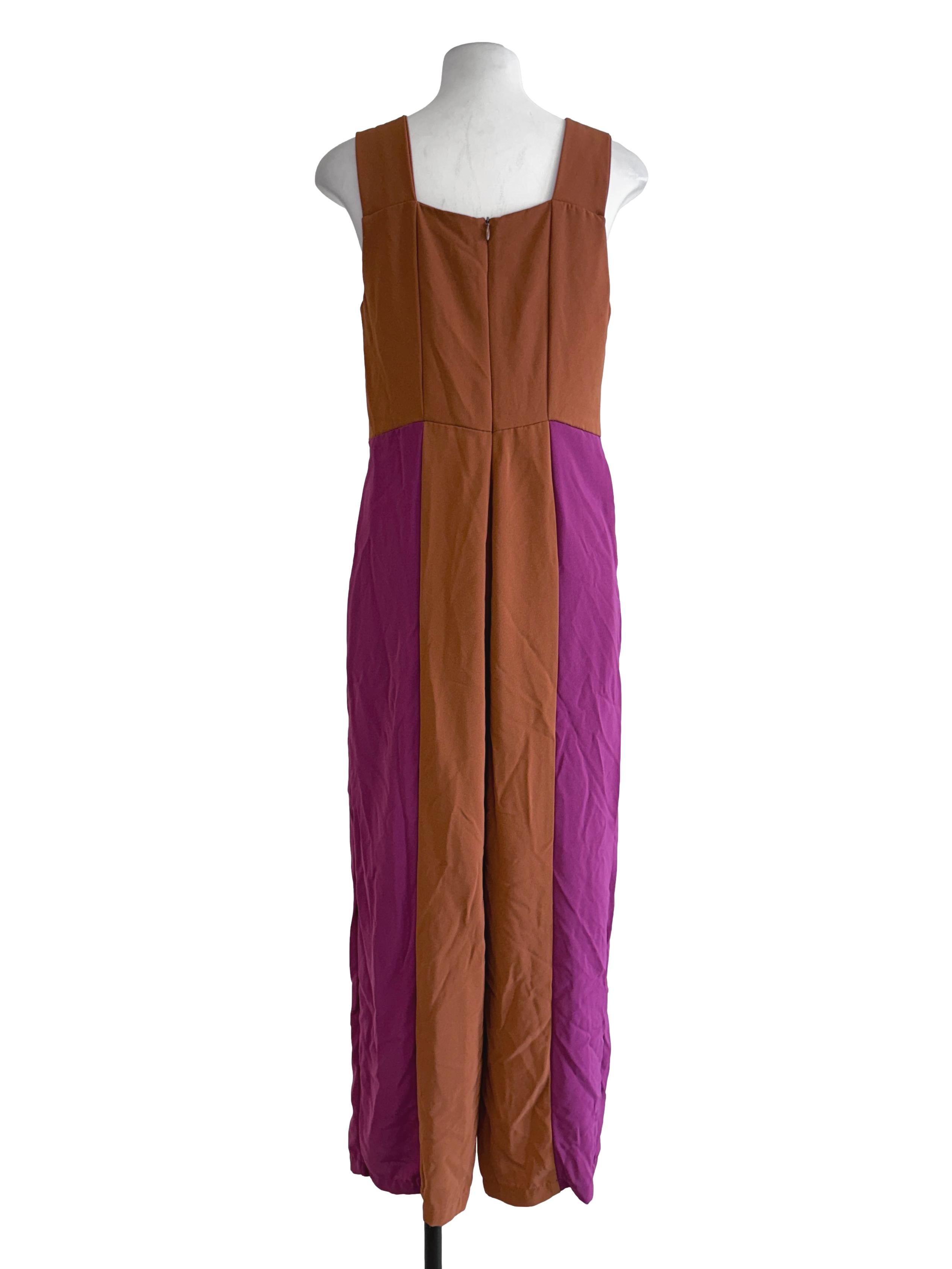 Dual Color Sleeveless Jumpsuit