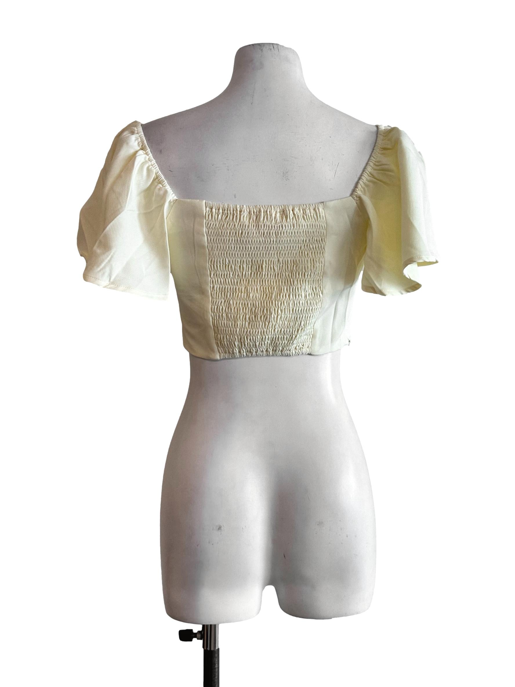 Daffodil Yellow Padded Crop Top